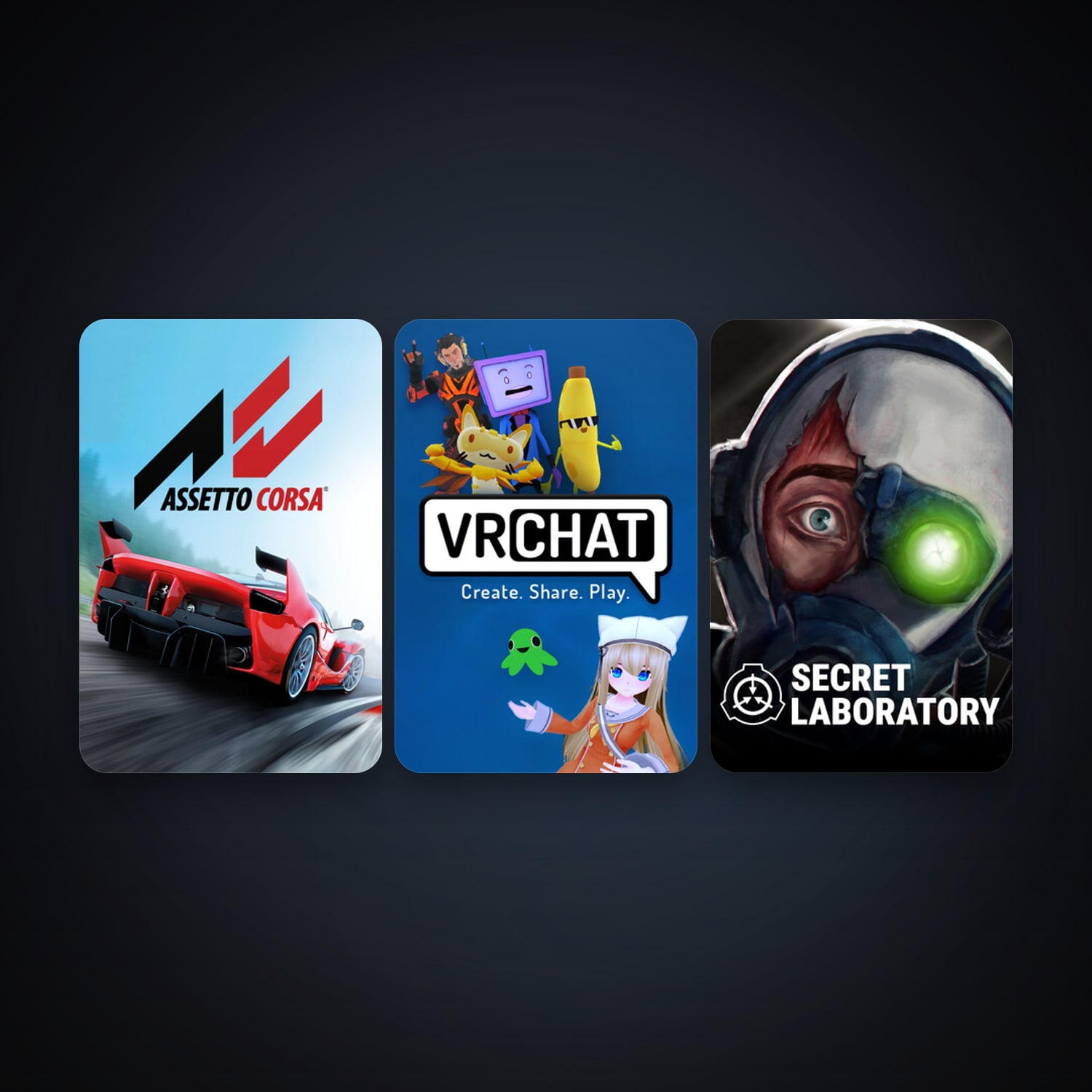 Assetto Corsa + VRChat, 5 games, clean — HabibiAccounts