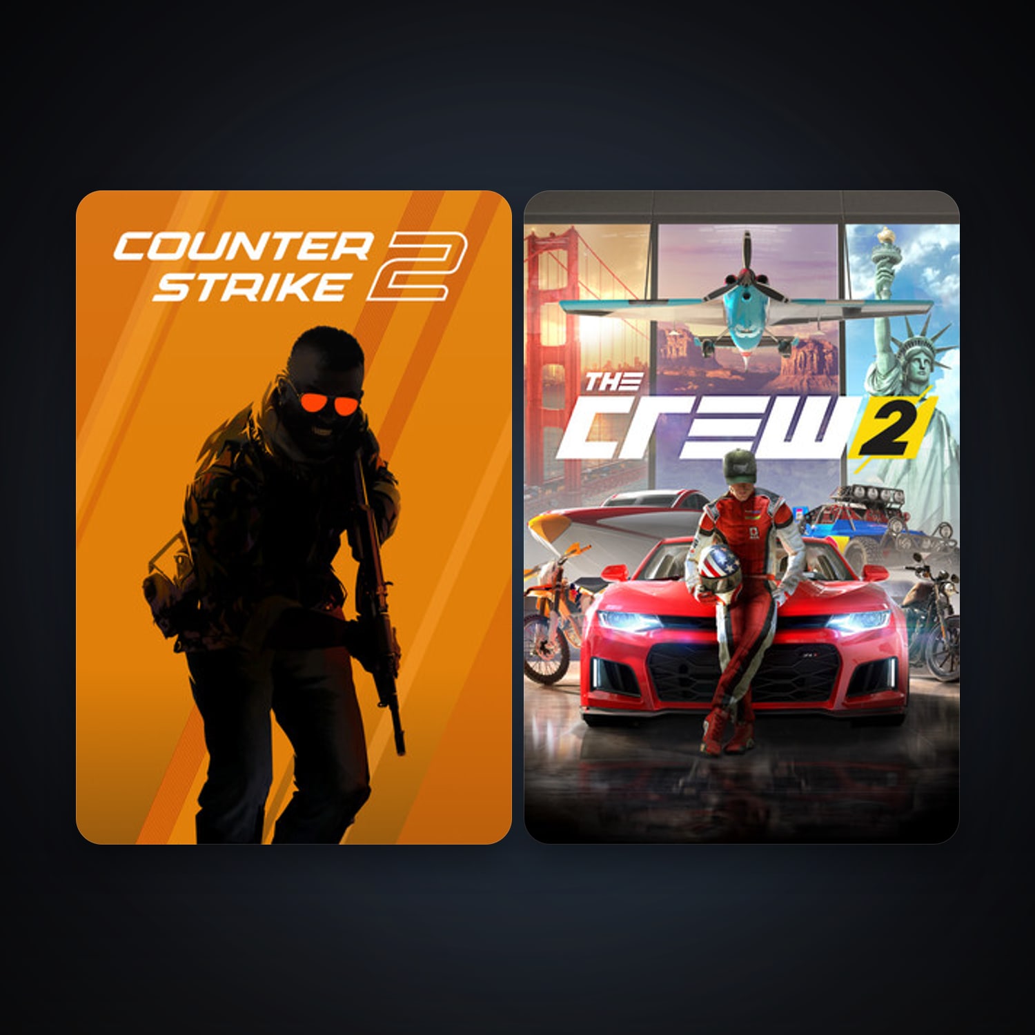 CS2 Prime + The Crew 2, 3 games, clean — HabibiAccounts