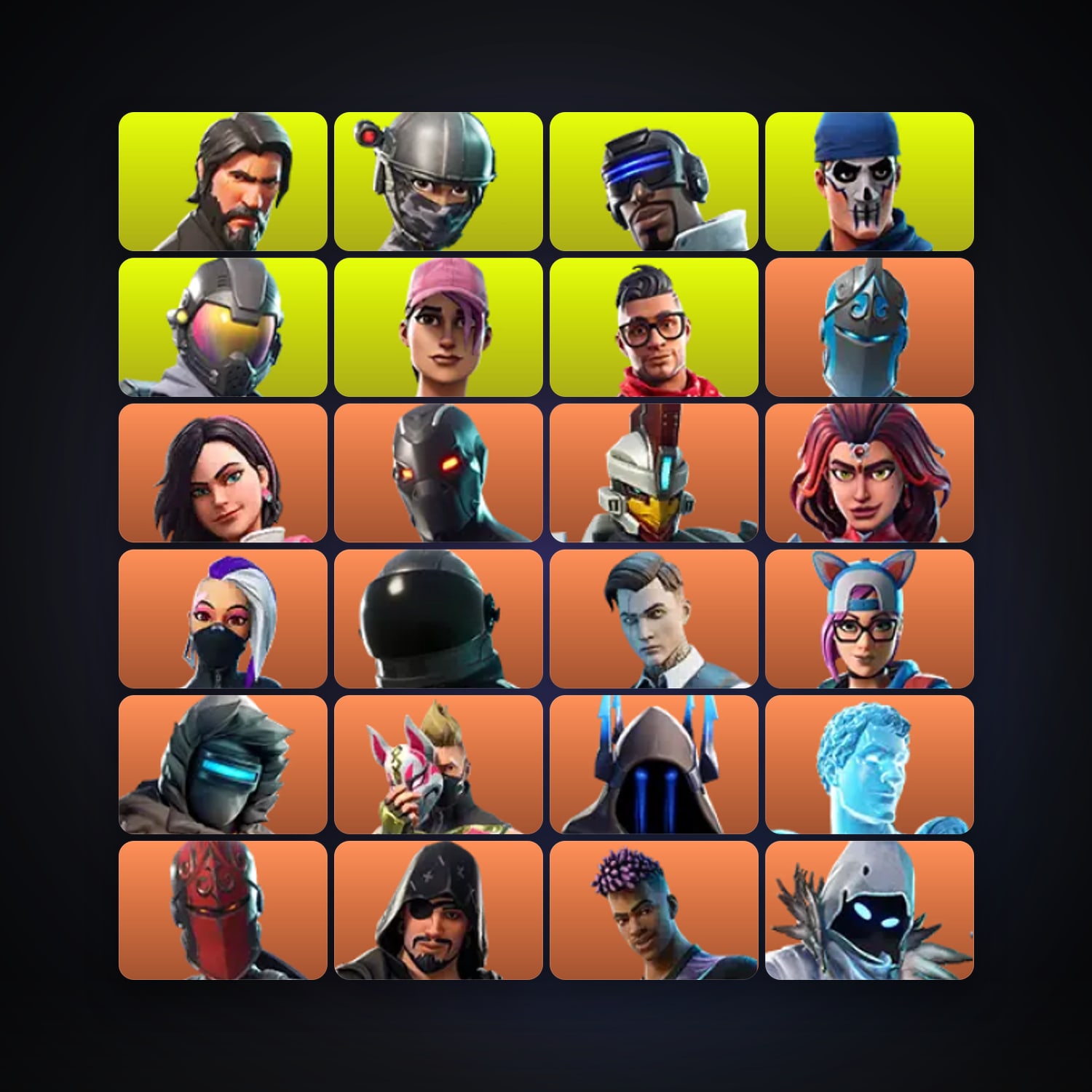 Fortnite locker — 79 skins — 100 V-Bucks — lvl 1312 — HabibiAccounts