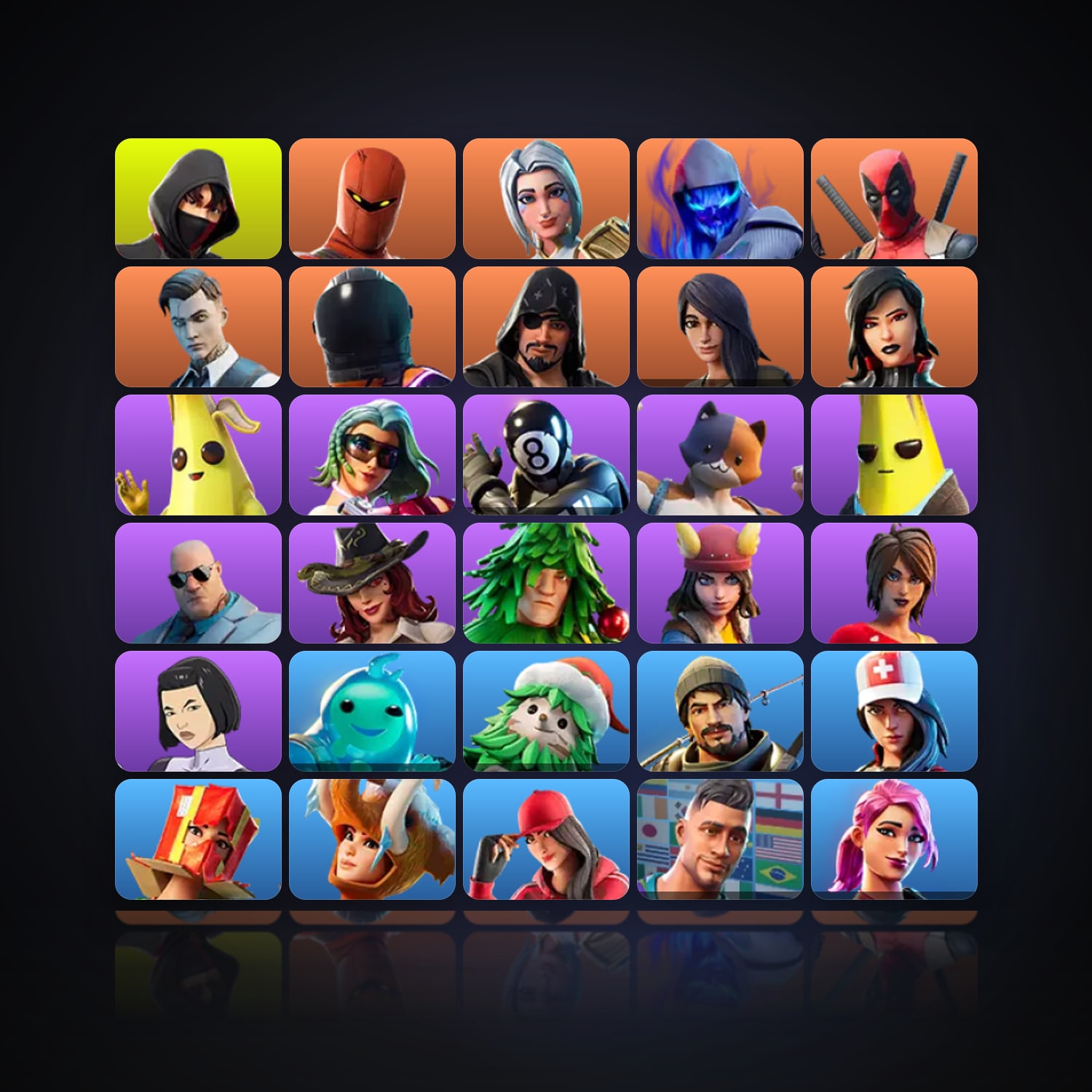 Fortnite | 33 Skins | Level 1027 | 90 Wins — HabibiAccounts