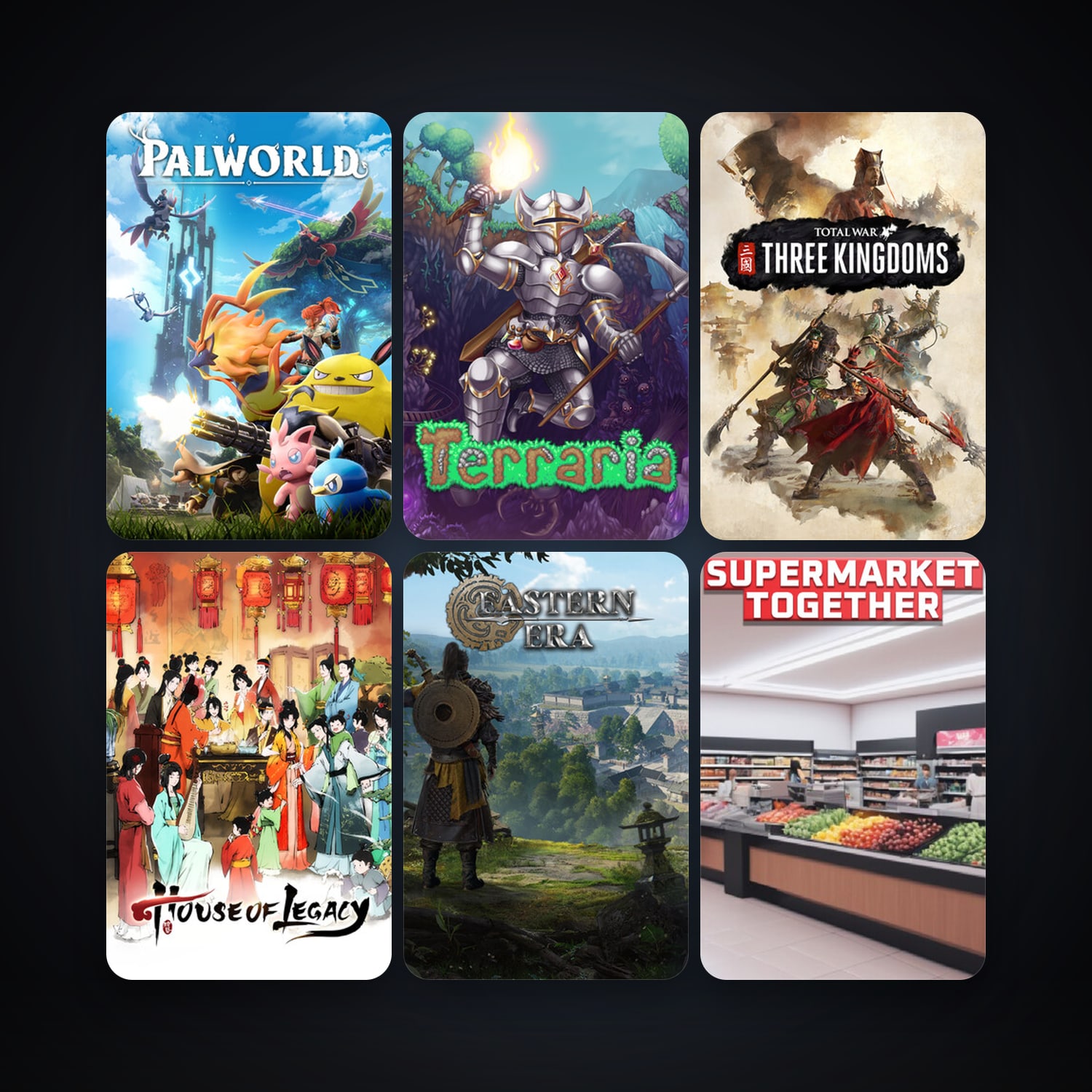 Terraria + Total War: THREE KINGDOMS, 40 games, clean — HabibiAccounts
