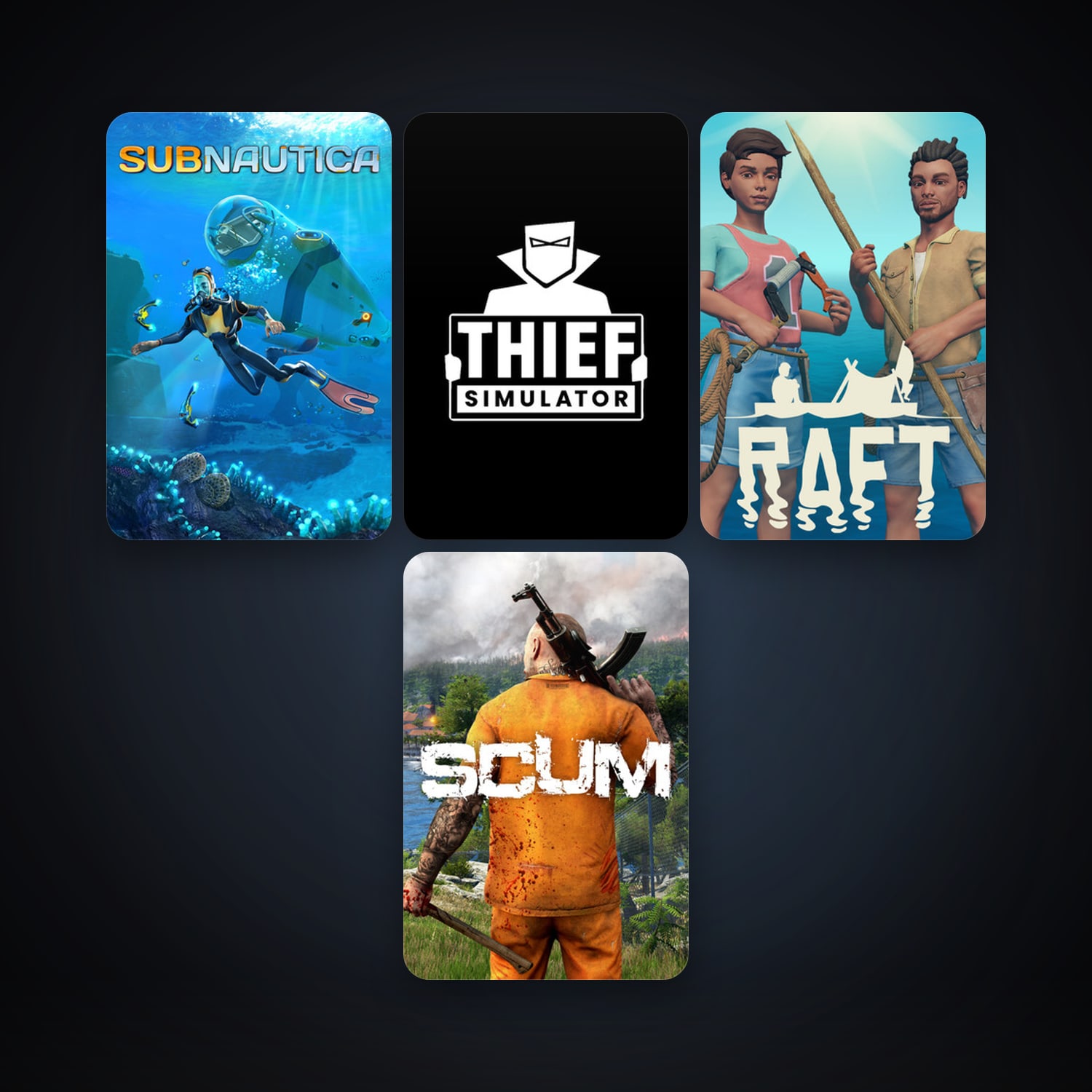Subnautica + SCUM, 5 games, clean — HabibiAccounts