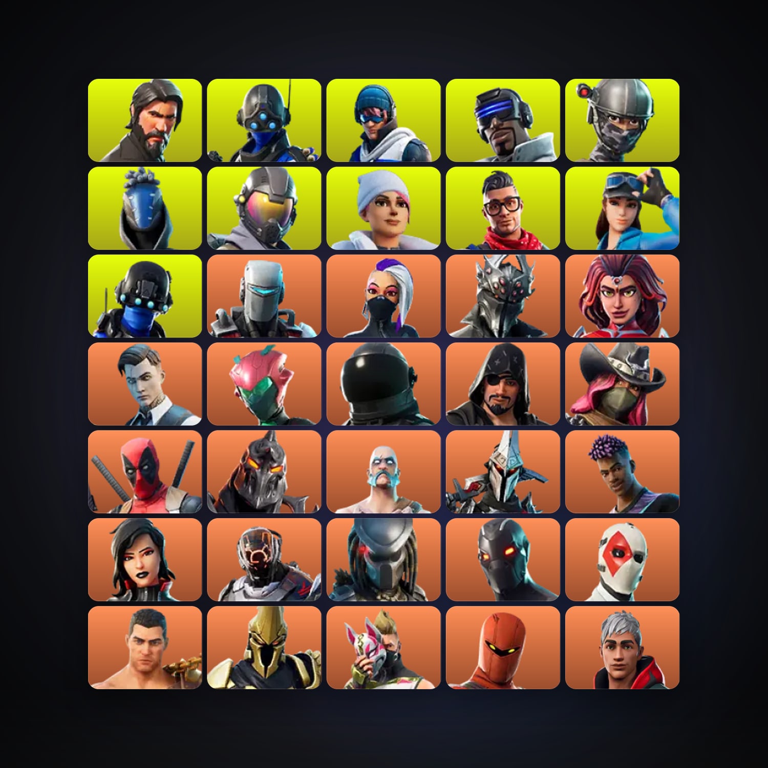 Fortnite locker — 139 skins — 150 V-Bucks — lvl 1755 — HabibiAccounts