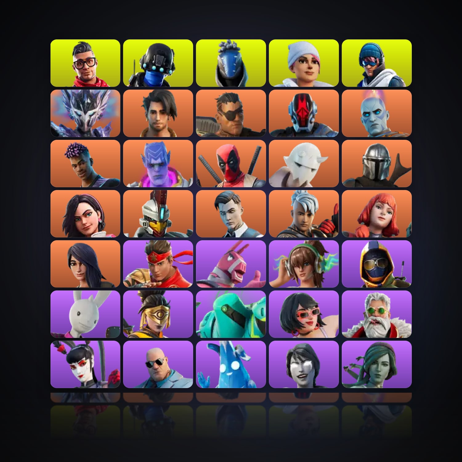 Fortnite | 102 Skins | 650 V-Bucks | Level 1414 | 74 Wins — HabibiAccounts