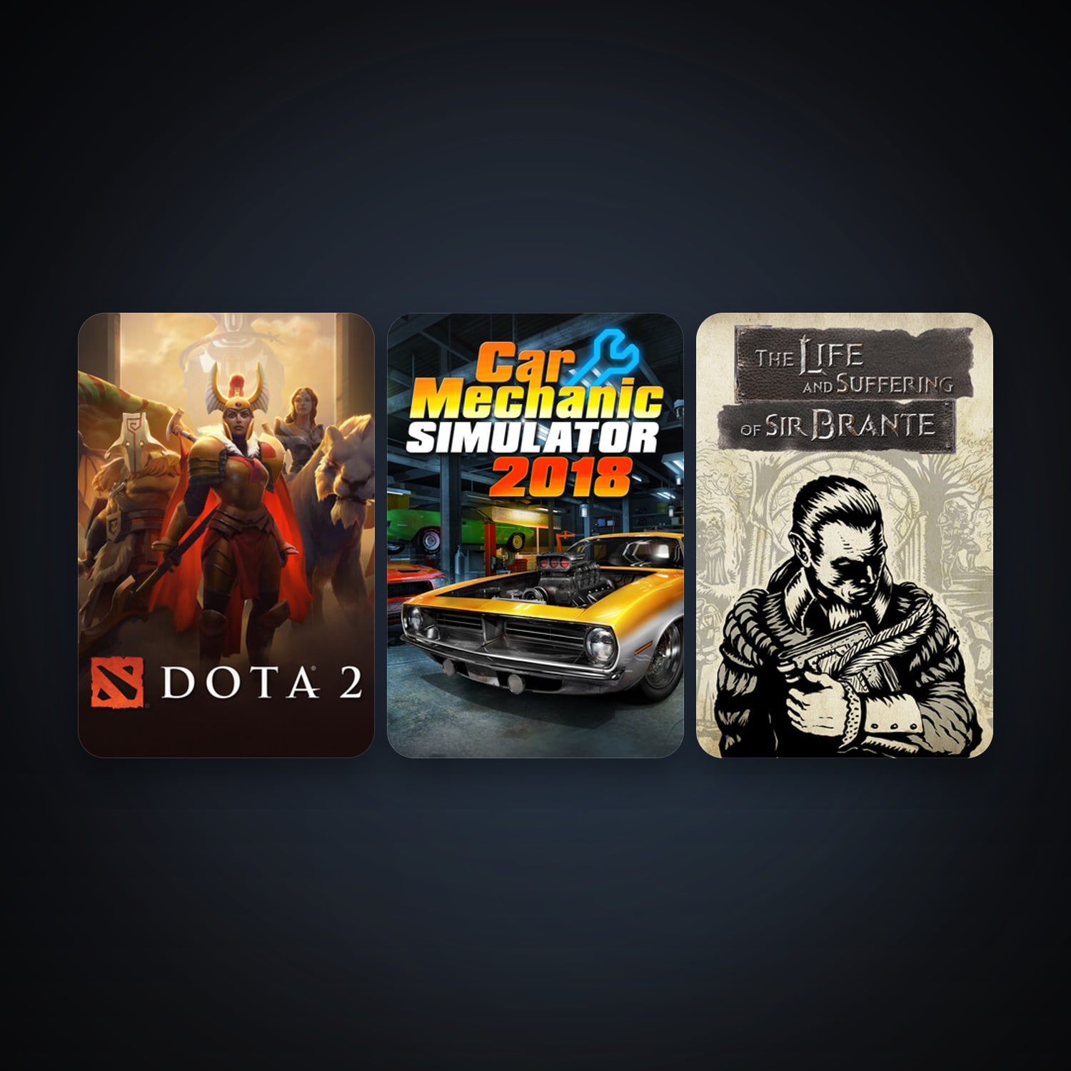 Dota 2 + Car Mechanic Simulator 2018, 6 games, clean — HabibiAccounts