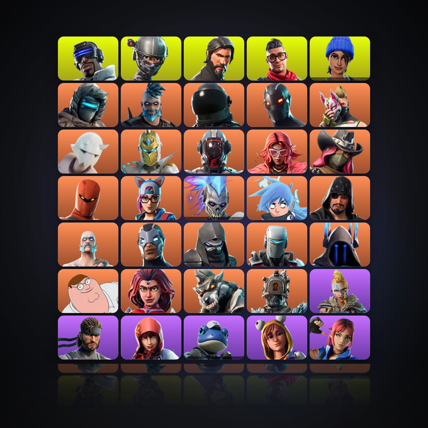 Fortnite | 95 Skins | 150 V-Bucks | Level 1687 | 488 Wins — HabibiAccounts