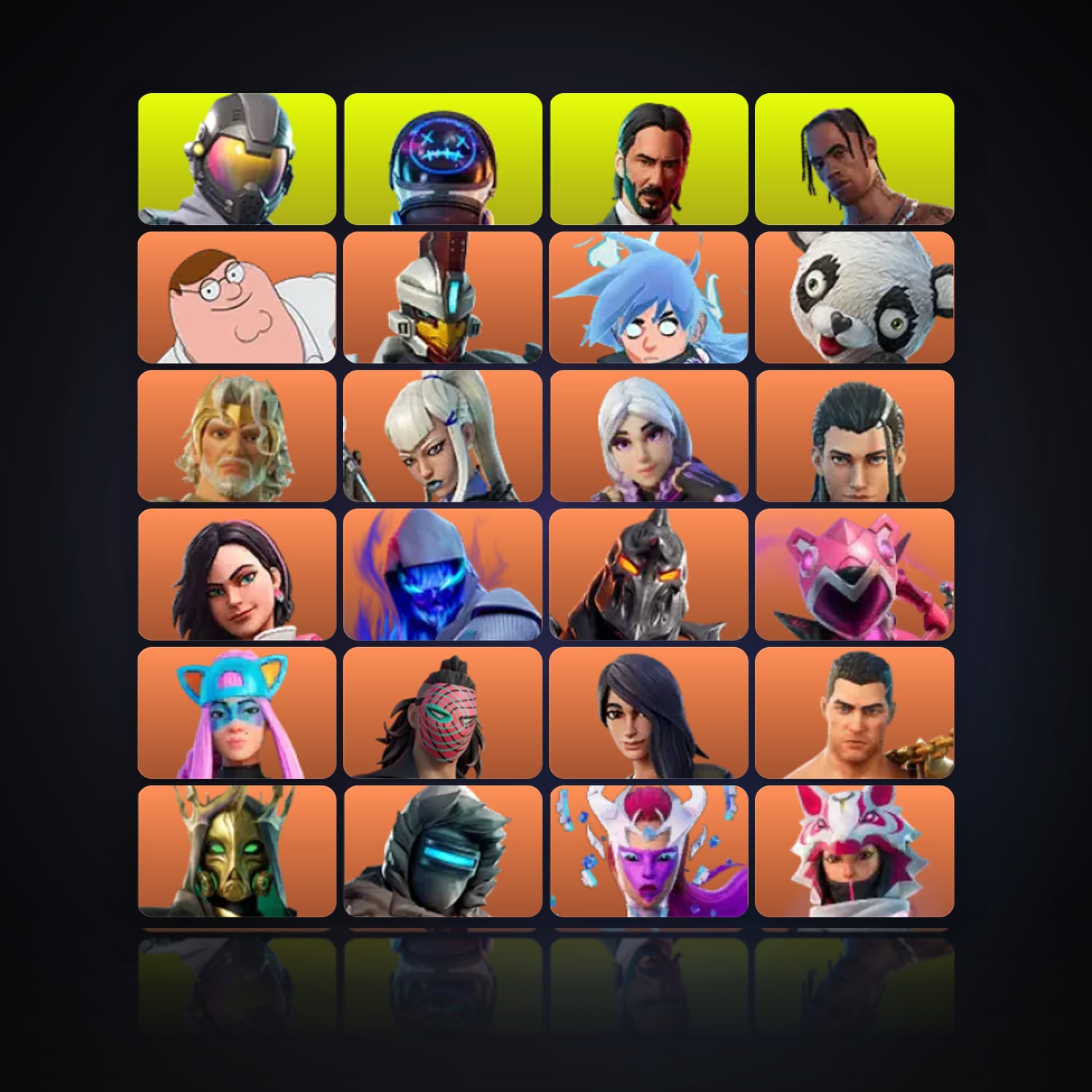 فورتنايت | 578 سكن | 1.4K فيبوكس | لفل 7887 | 1.6K فوز — HabibiAccounts