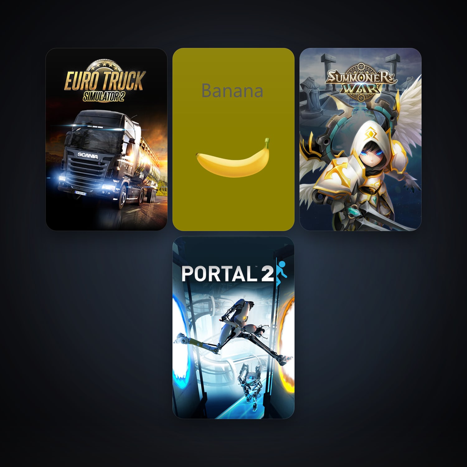 Portal 2 + Euro Truck Simulator 2, 7 games, clean — HabibiAccounts
