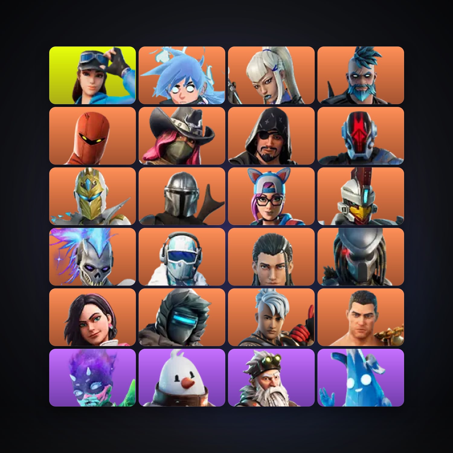 Fortnite | 122 Skins | 1.6K V-Bucks | Level 4069 | 1.1K Wins — HabibiAccounts