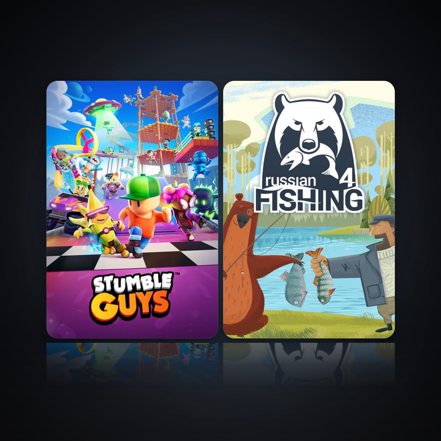 Stumble Guys & Russian Fishing 4 — HabibiAccounts