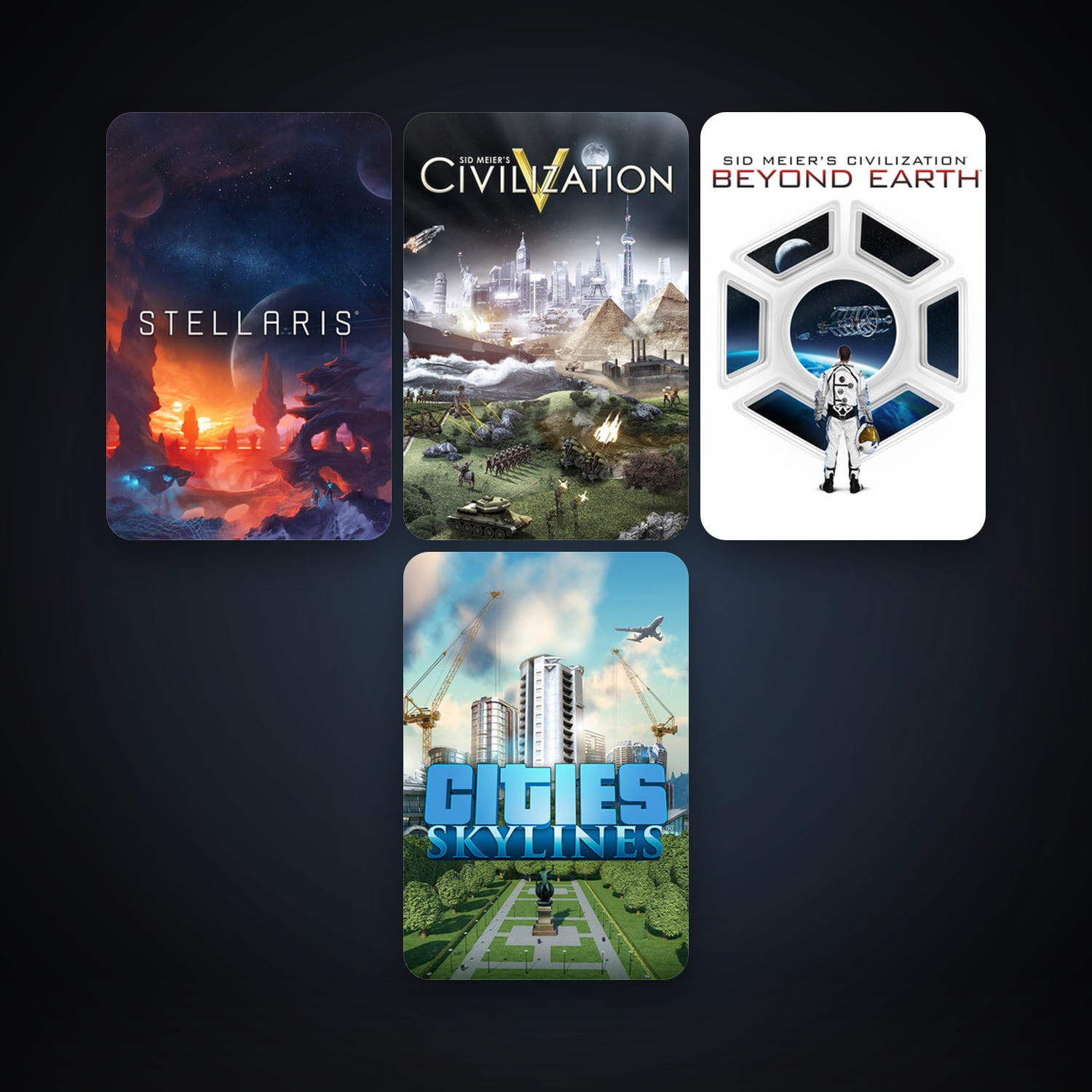 Sid Meier's Civilization V + Sid Meier's Civilization: Beyond Earth, 5 games, clean — HabibiAccounts