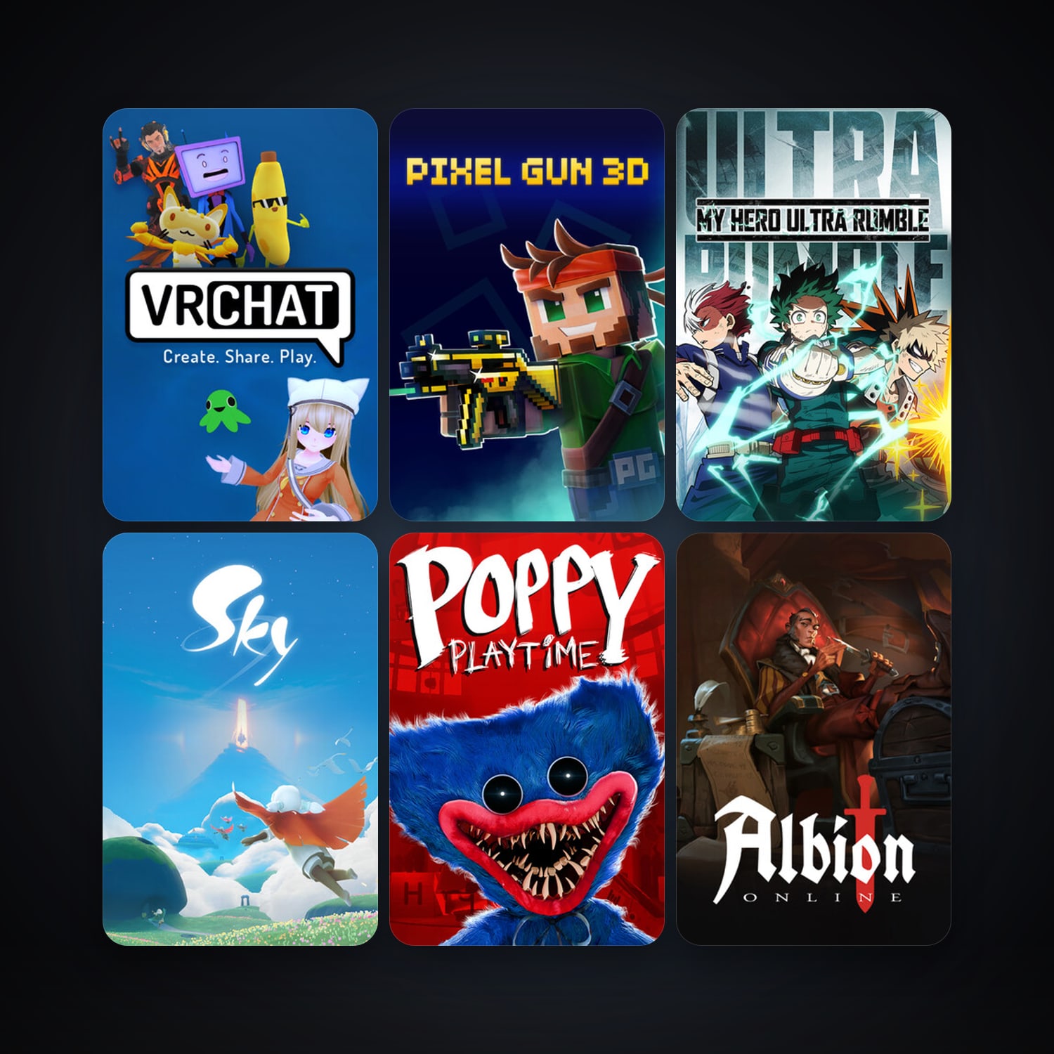 VRChat + Albion Online, 22 games, clean — HabibiAccounts