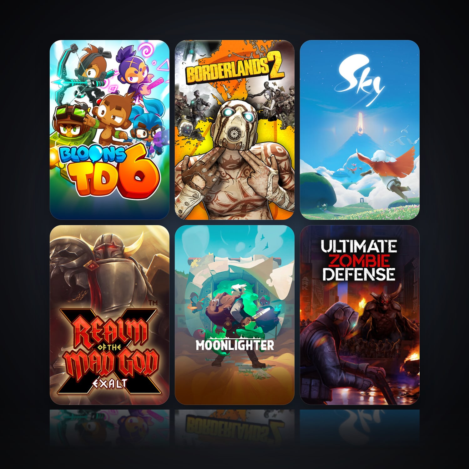 Bloons TD 6 & Borderlands 2 | 23 Games | Clean — HabibiAccounts