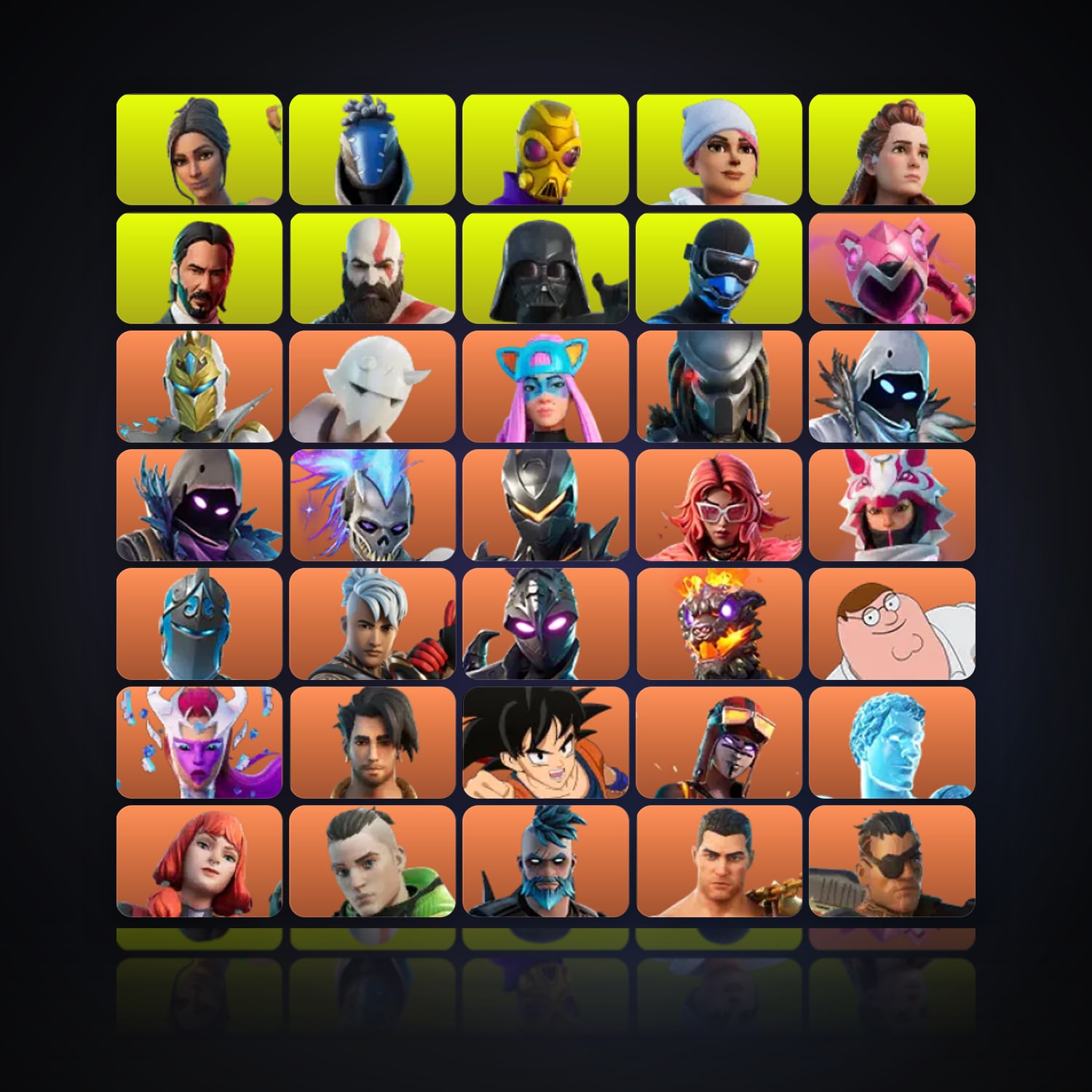 Fortnite | 642 Skins | 100 V-Bucks | Level 5664 | 880 Wins — HabibiAccounts