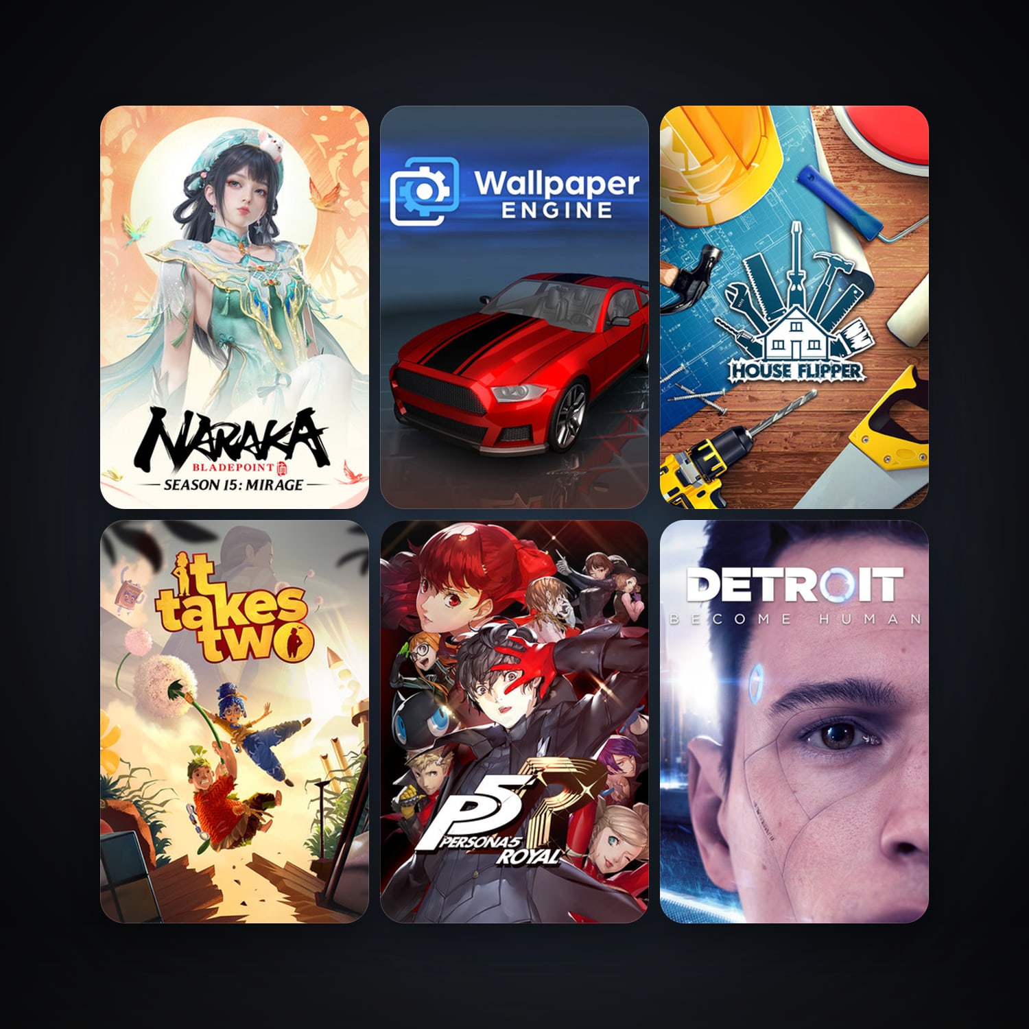 Wallpaper Engine + House Flipper, 25 games, clean — HabibiAccounts