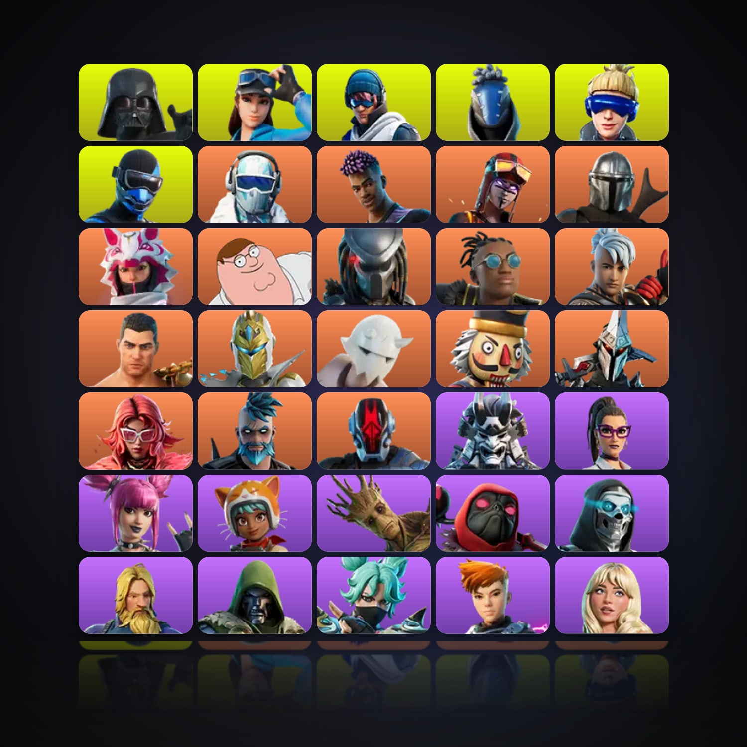 Fortnite | 190 Skins | 1.1K V-Bucks | Level 1836 | 275 Wins — HabibiAccounts