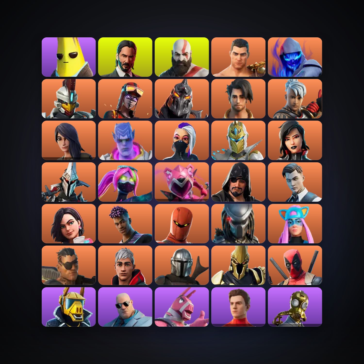 Fortnite | 199 Skins | 850 V-Bucks | Level 2074 | 699 Wins — HabibiAccounts
