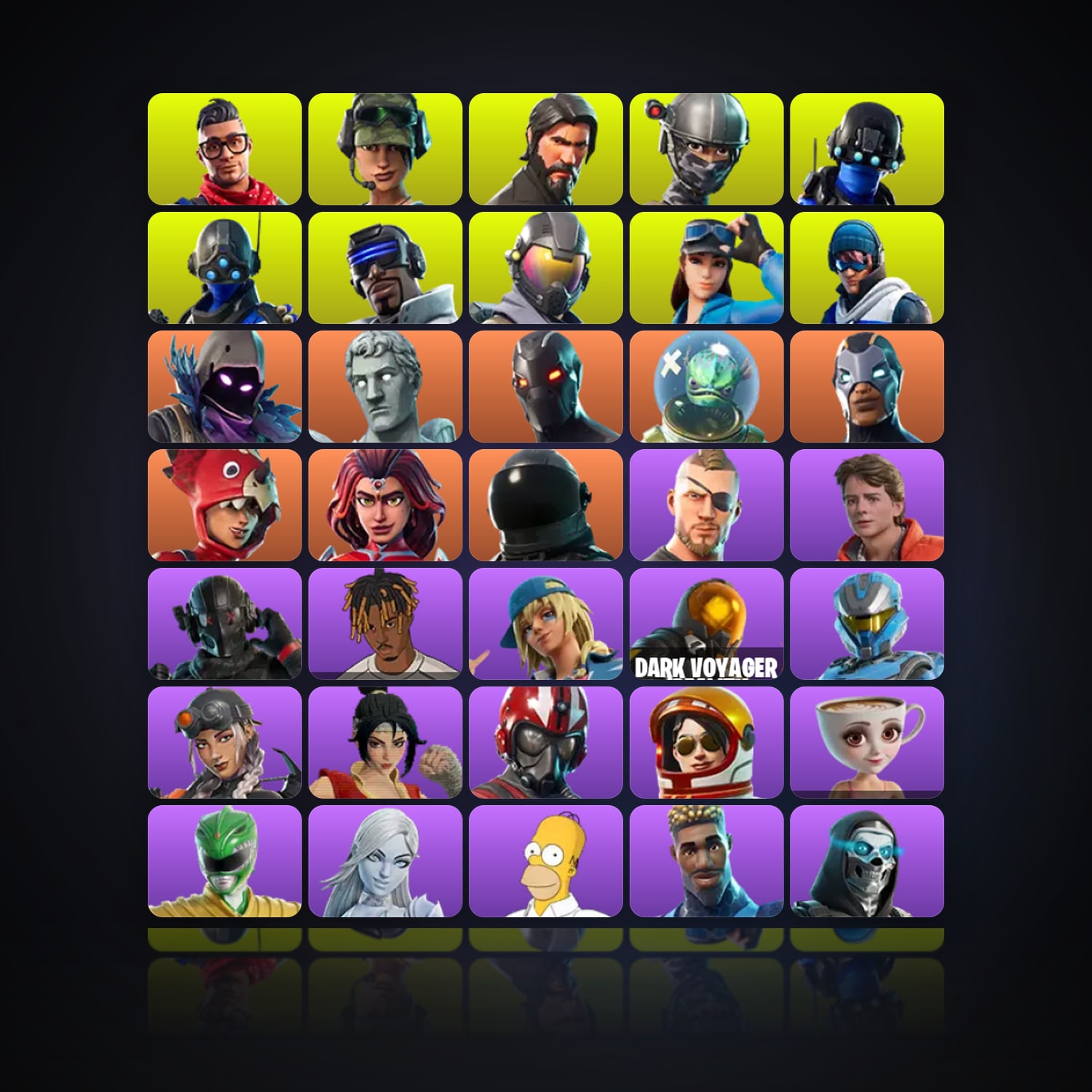 Fortnite | 107 Skins | 200 V-Bucks | Level 1222 | 57 Wins — HabibiAccounts