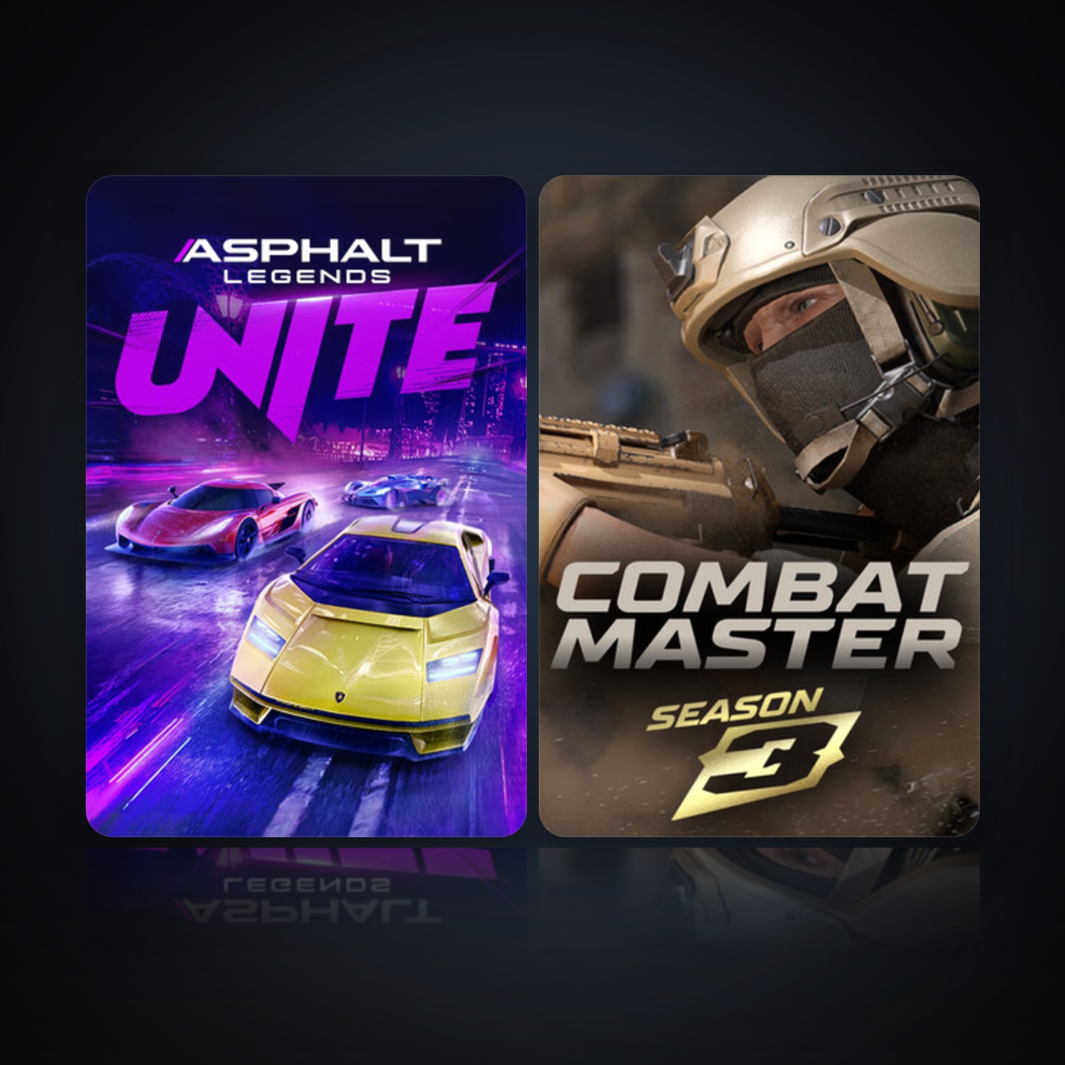 Asphalt Legends Unite & Combat Master: Season 1 — HabibiAccounts