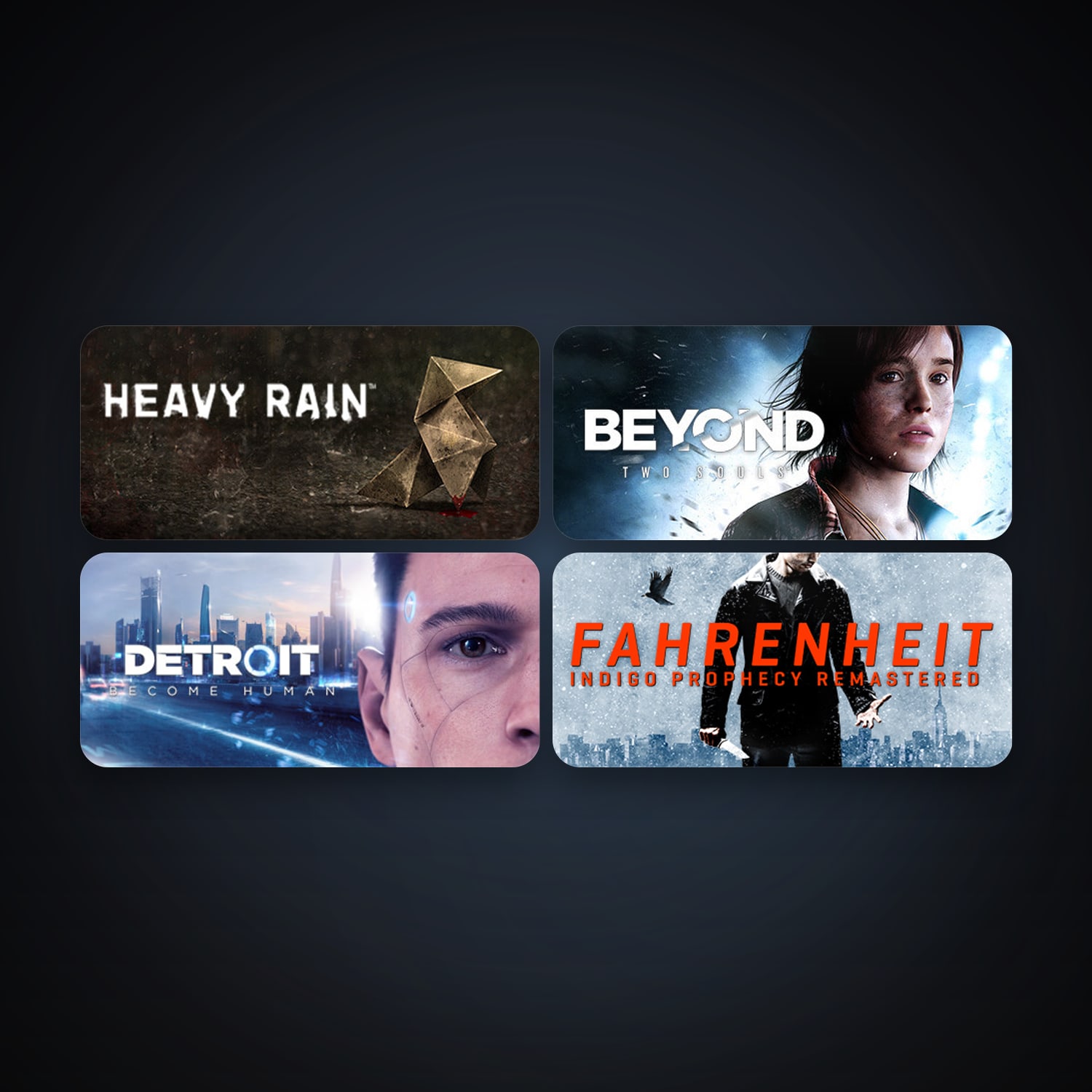 Fahrenheit: Indigo Prophecy Remastered + Heavy Rain, 4 games, clean — HabibiAccounts
