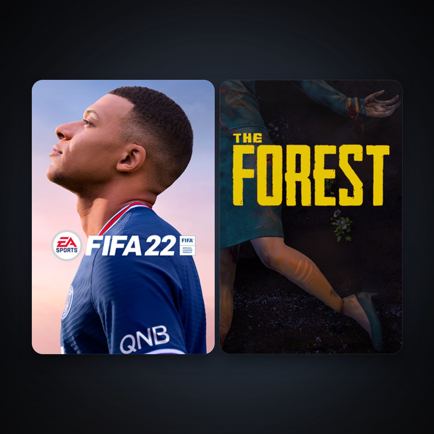 The Forest + FIFA 22, 3 games, clean — HabibiAccounts