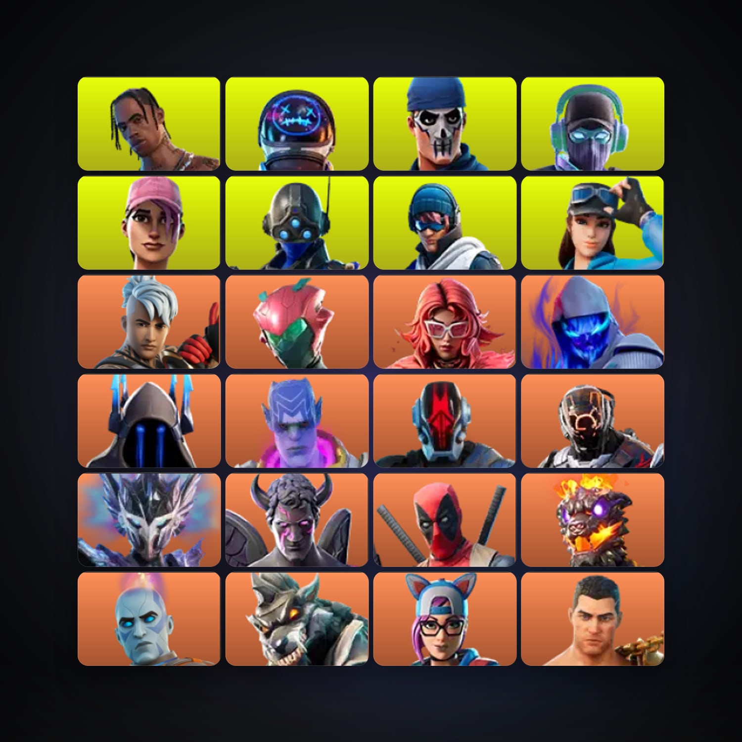 Fortnite locker — 312 skins — 350 V-Bucks — lvl 3298 — HabibiAccounts
