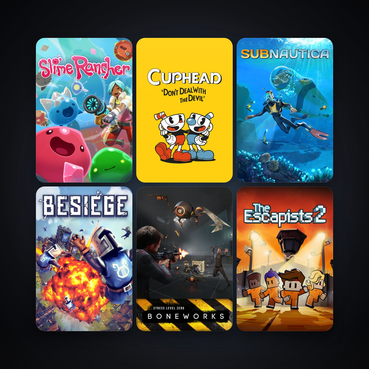 Subnautica + Cuphead, 9 games, clean — HabibiAccounts