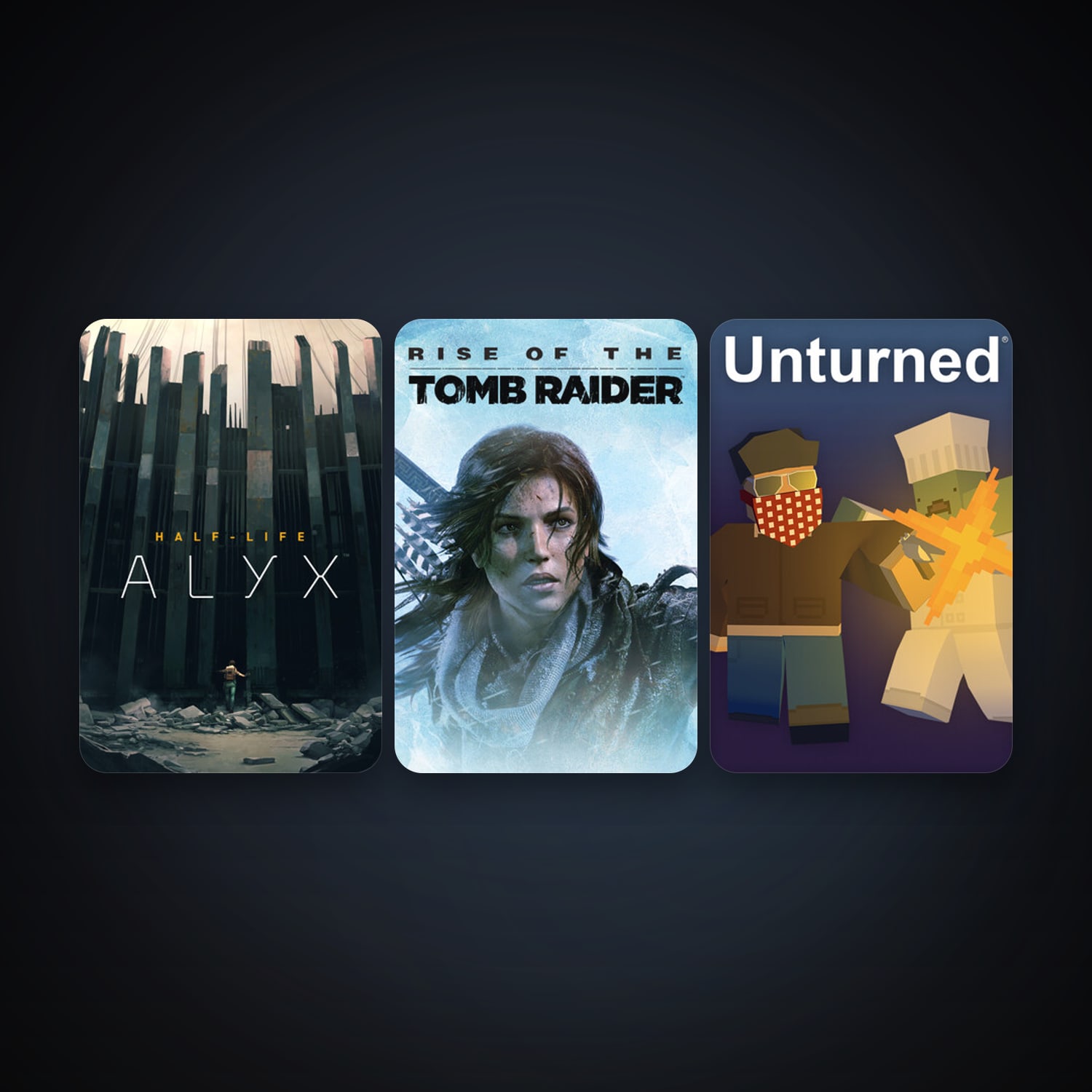 Unturned + Rise of the Tomb Raider, 6 games, clean — HabibiAccounts