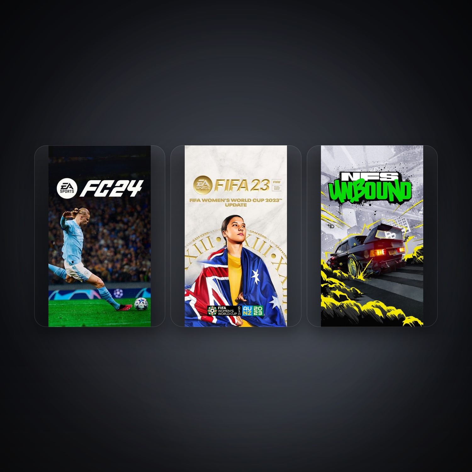هالحساب إي إيه فيه EA SPORTS FC24 وEA SPORTS FIFA 23، ID، 3 ألعاب — HabibiAccounts
