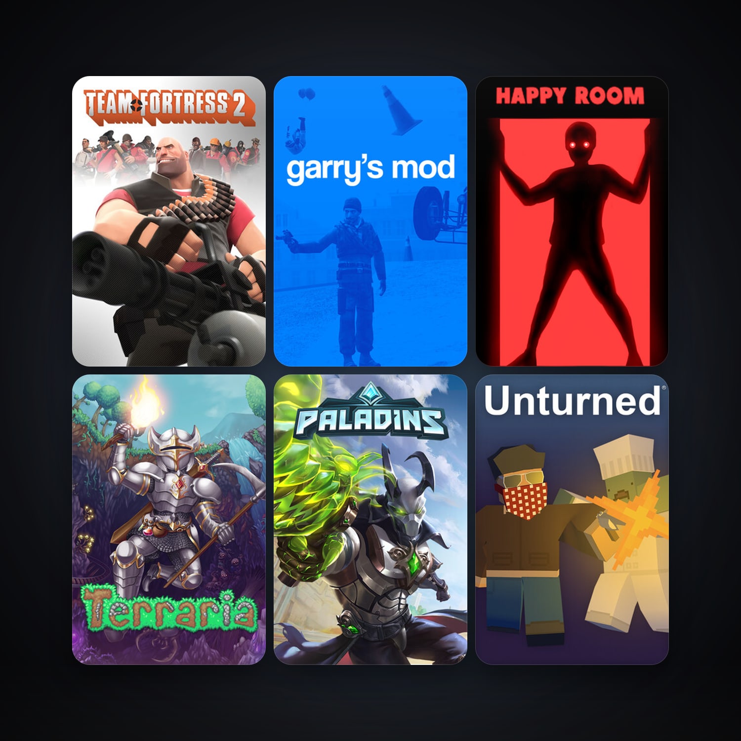 Team Fortress 2 + Garry's Mod, 15 games, clean — HabibiAccounts