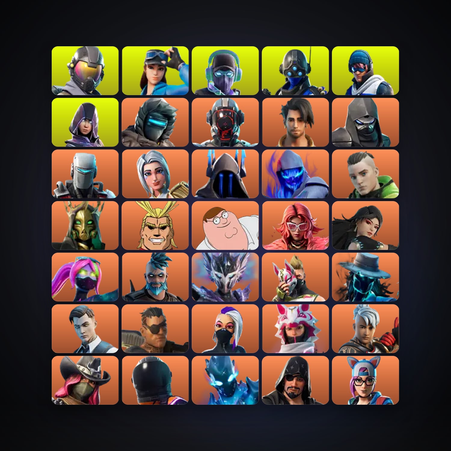 هالحساب فورتنايت Zenith وThe Visitor، اللوكر مليان 310 سكن، 600 فيبوكس، لفل 4538، 563 فوز — HabibiAccounts