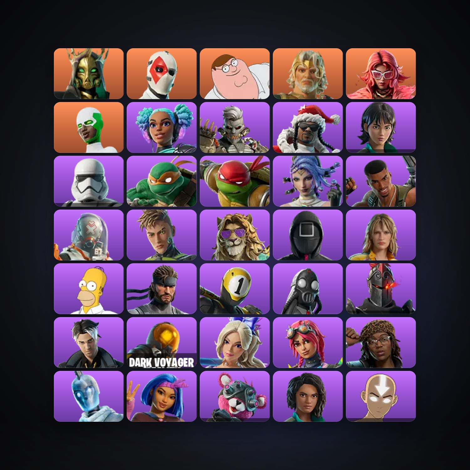 Fortnite locker — 140 skins — 150 V-Bucks — lvl 2422 — HabibiAccounts