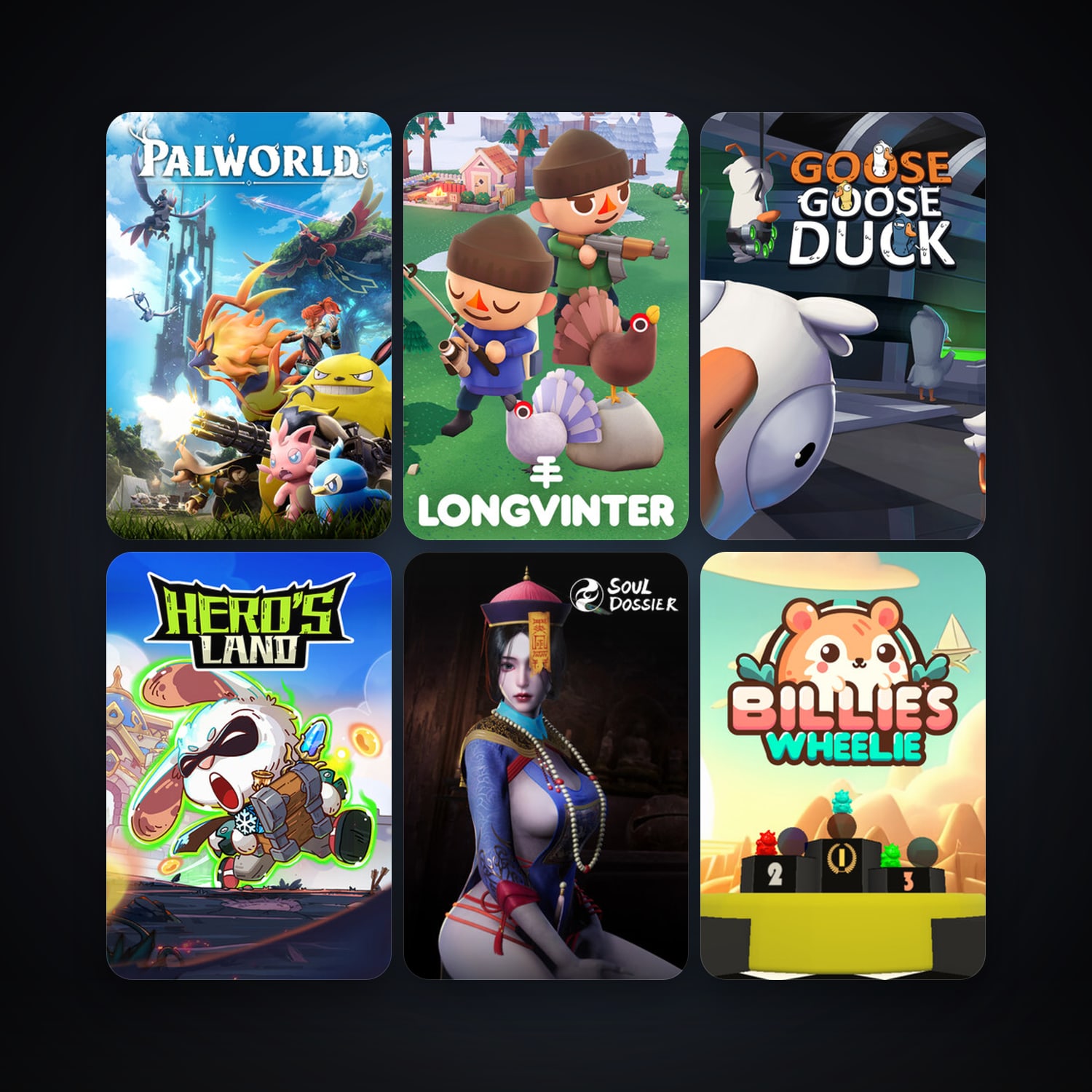Soul Dossier + Goose Goose Duck, 6 games, clean — HabibiAccounts