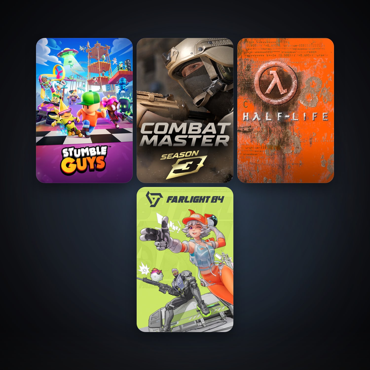 Half-Life + Stumble Guys, 14 games, clean — HabibiAccounts