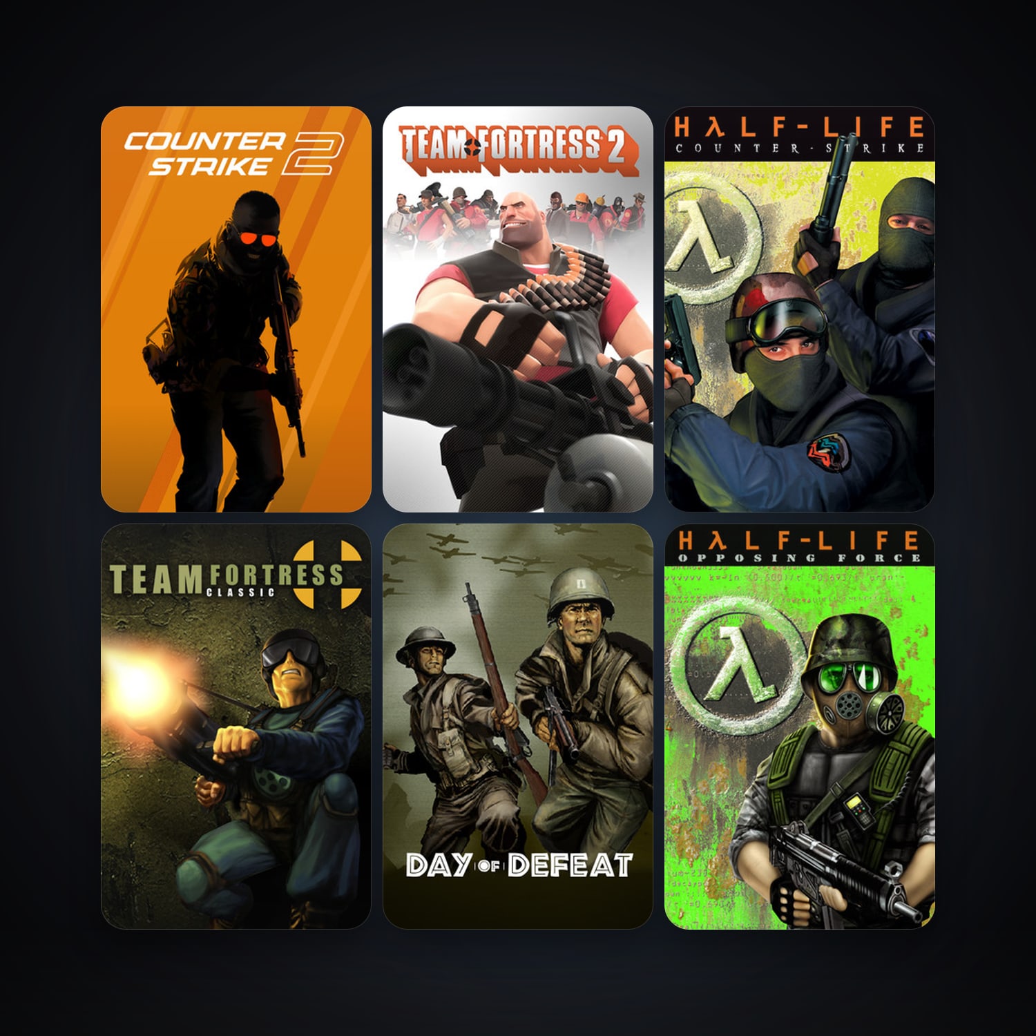 Counter-Strike + Team Fortress Classic, 22 games, clean — HabibiAccounts