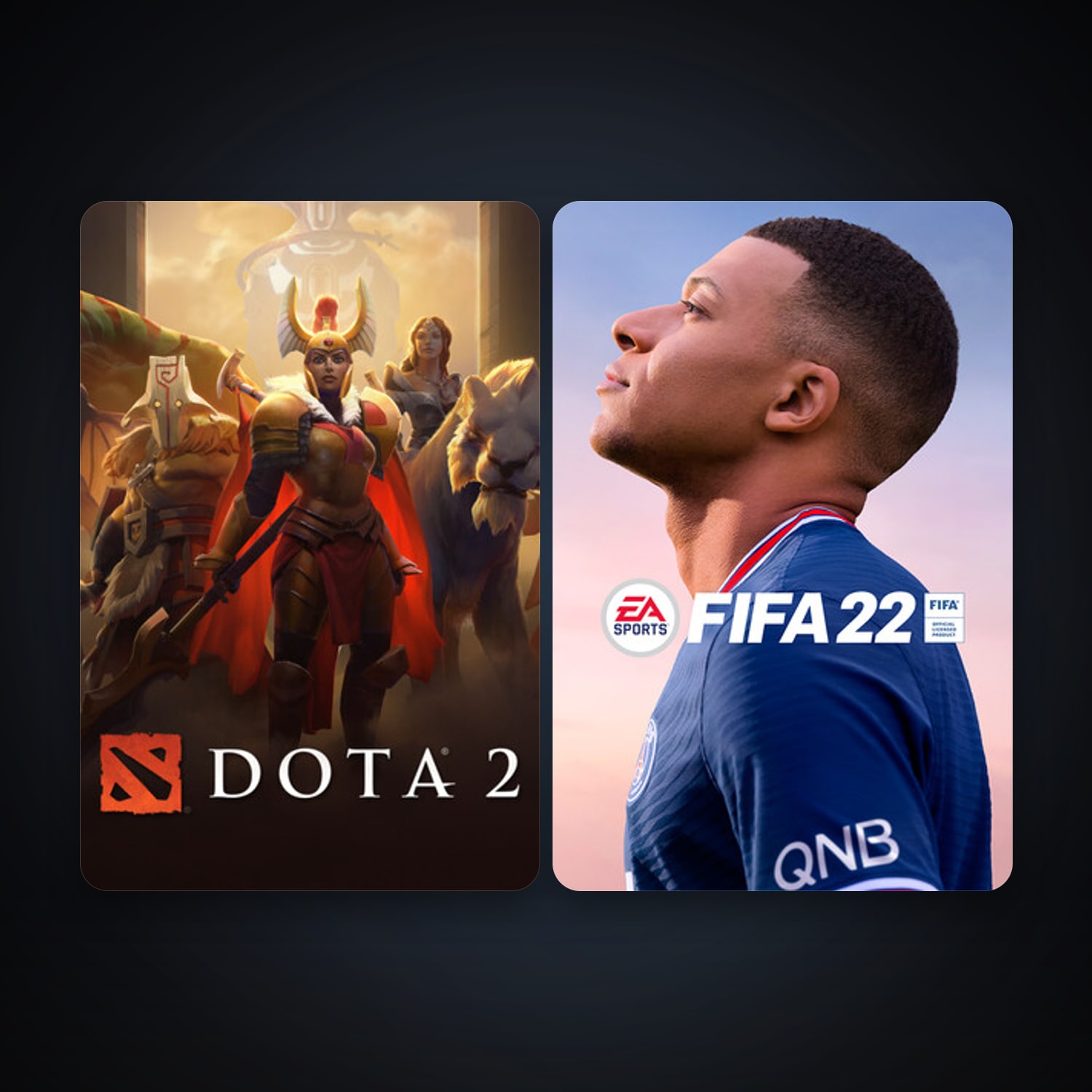 Dota 2 + FIFA 22, 4 games, clean — HabibiAccounts