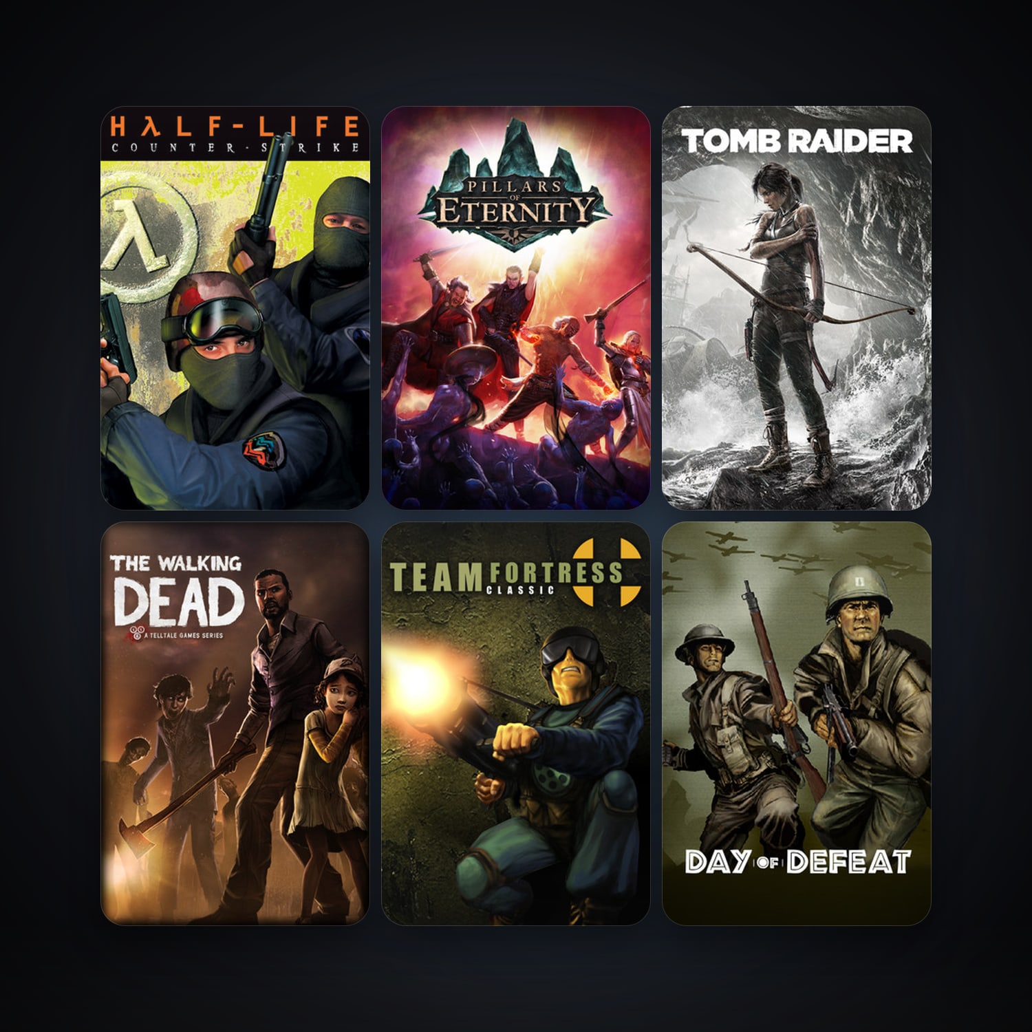 Counter-Strike + Team Fortress Classic, 21 games, Steam 11, clean — HabibiAccounts