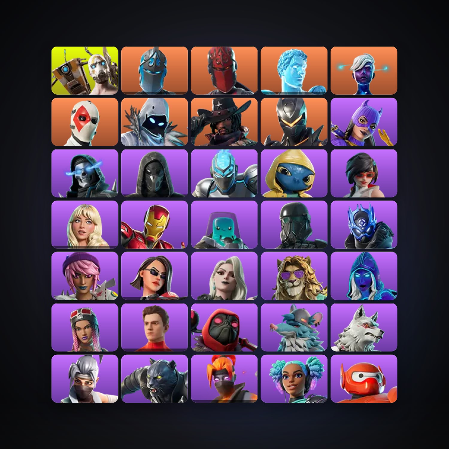 Fortnite locker — 239 skins — 400 V-Bucks — lvl 1241 — HabibiAccounts