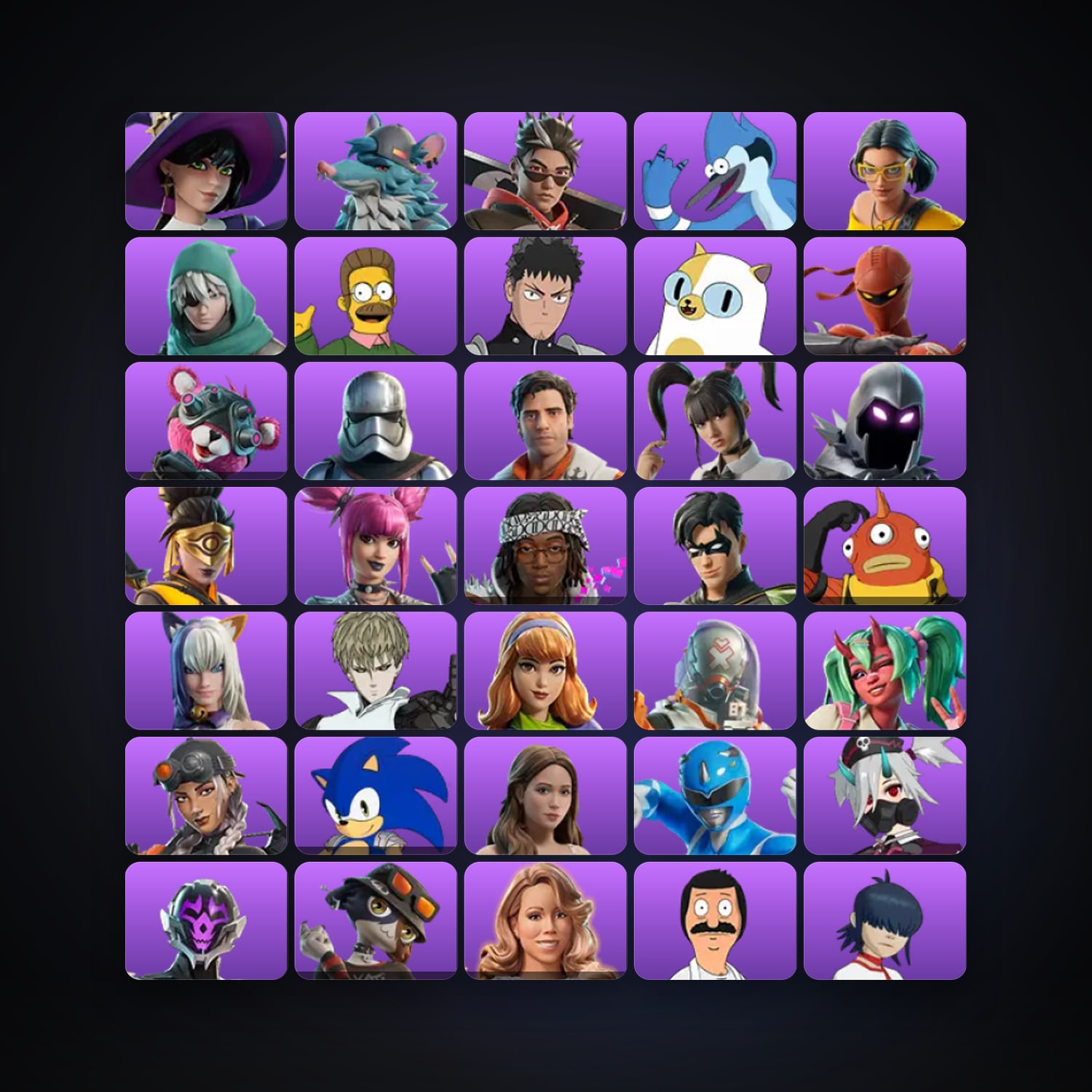 Fortnite locker — 229 skins — 1.2K V-Bucks — lvl 1479 — HabibiAccounts
