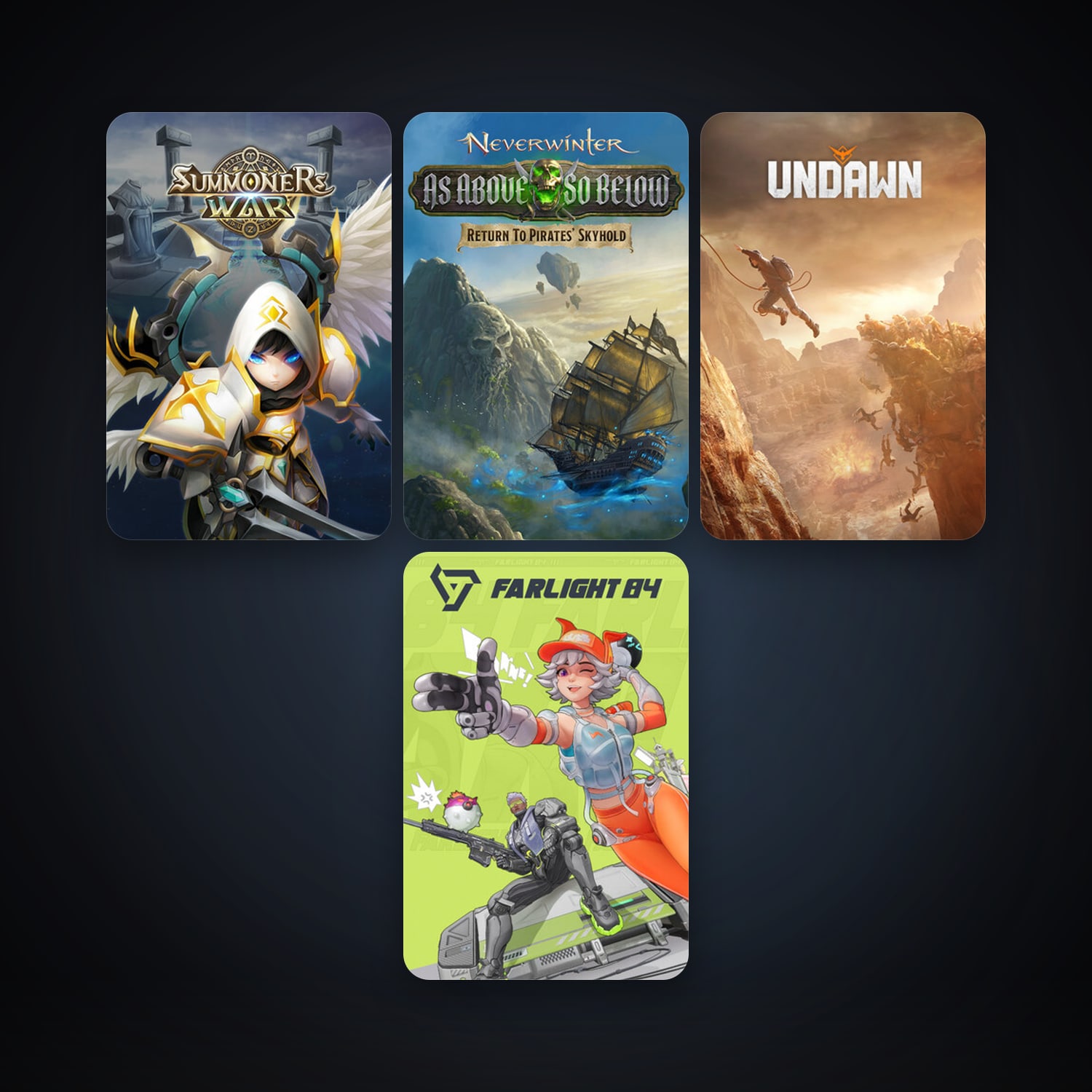 Neverwinter + Undawn, 6 games, clean — HabibiAccounts