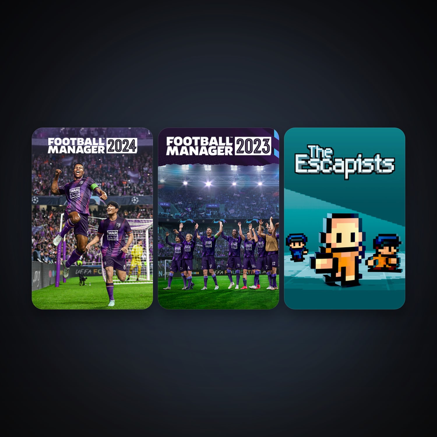 The Escapists + Football Manager 2023, 4 games, clean — HabibiAccounts