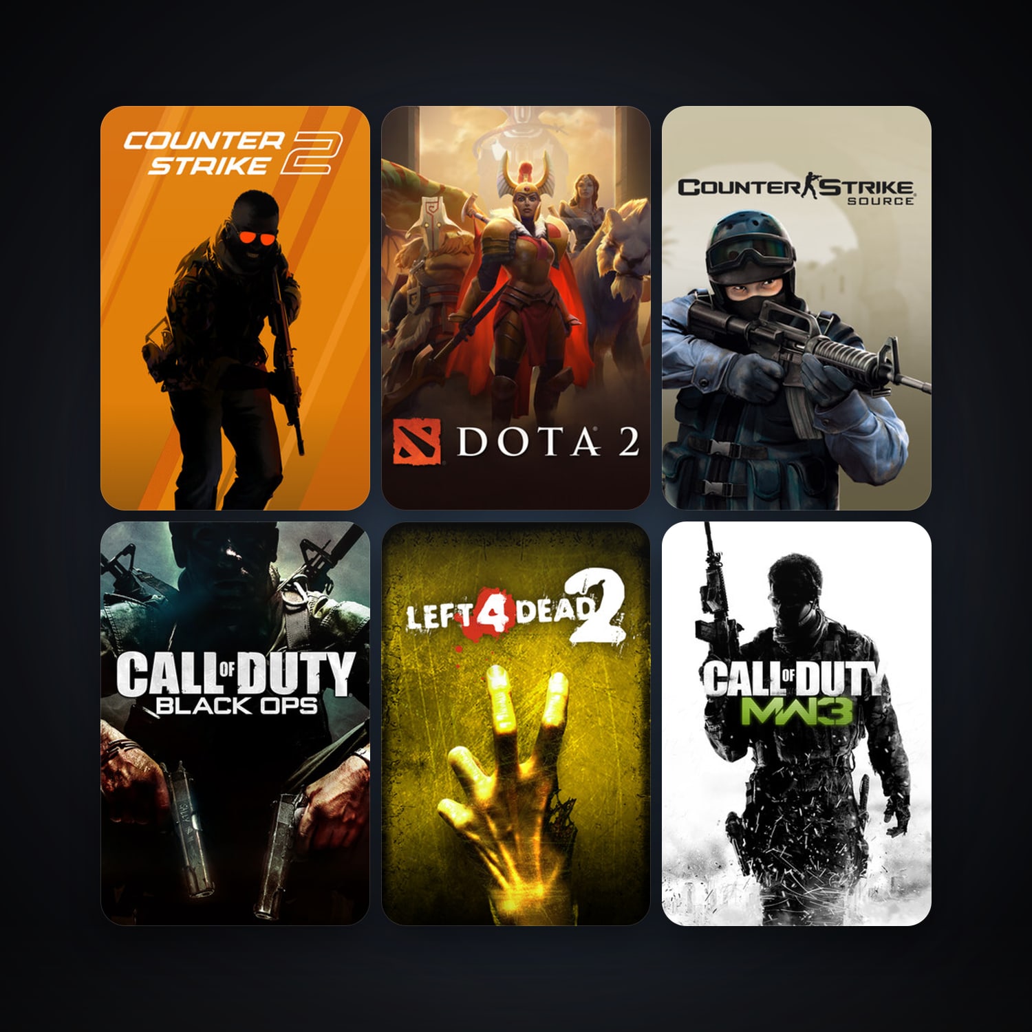 Counter-Strike: Source + Left 4 Dead 2, 61 games, Steam 10, clean — HabibiAccounts