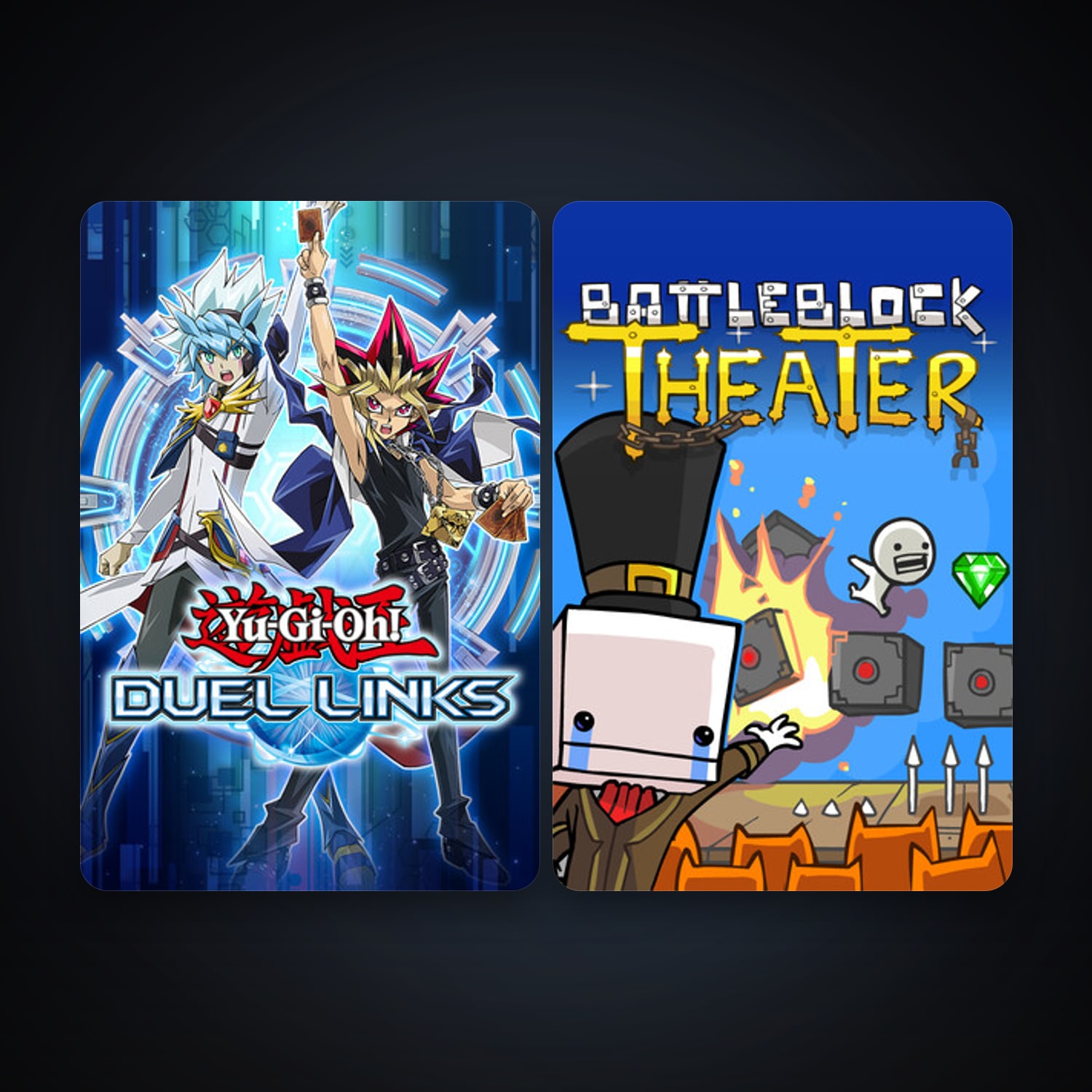 BattleBlock Theater + Yu-Gi-Oh! Duel Links, 2 games, clean — HabibiAccounts