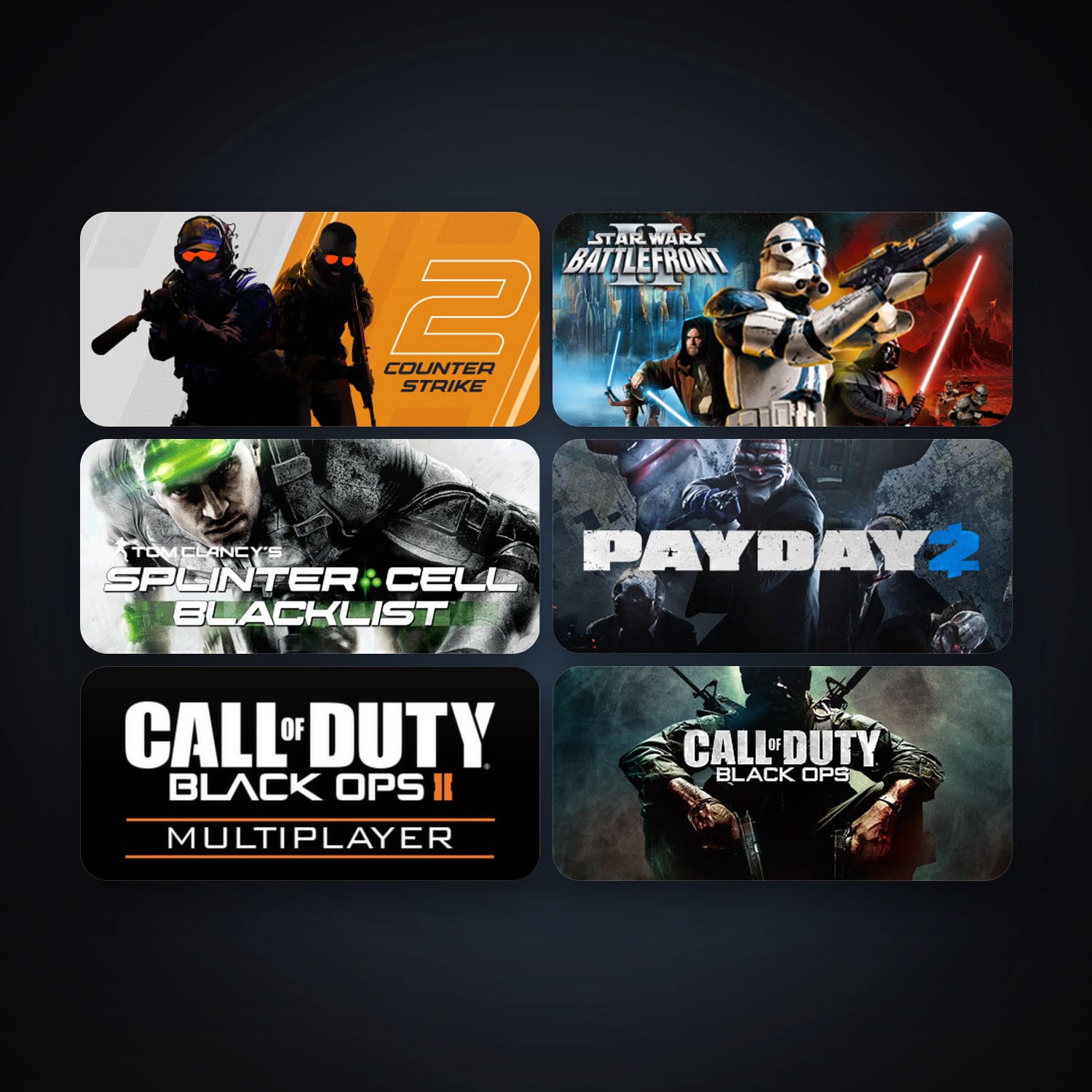 CS2 Prime + Star Wars: Battlefront 2 (Classic, 2005), 81 games, Steam 10, clean — HabibiAccounts