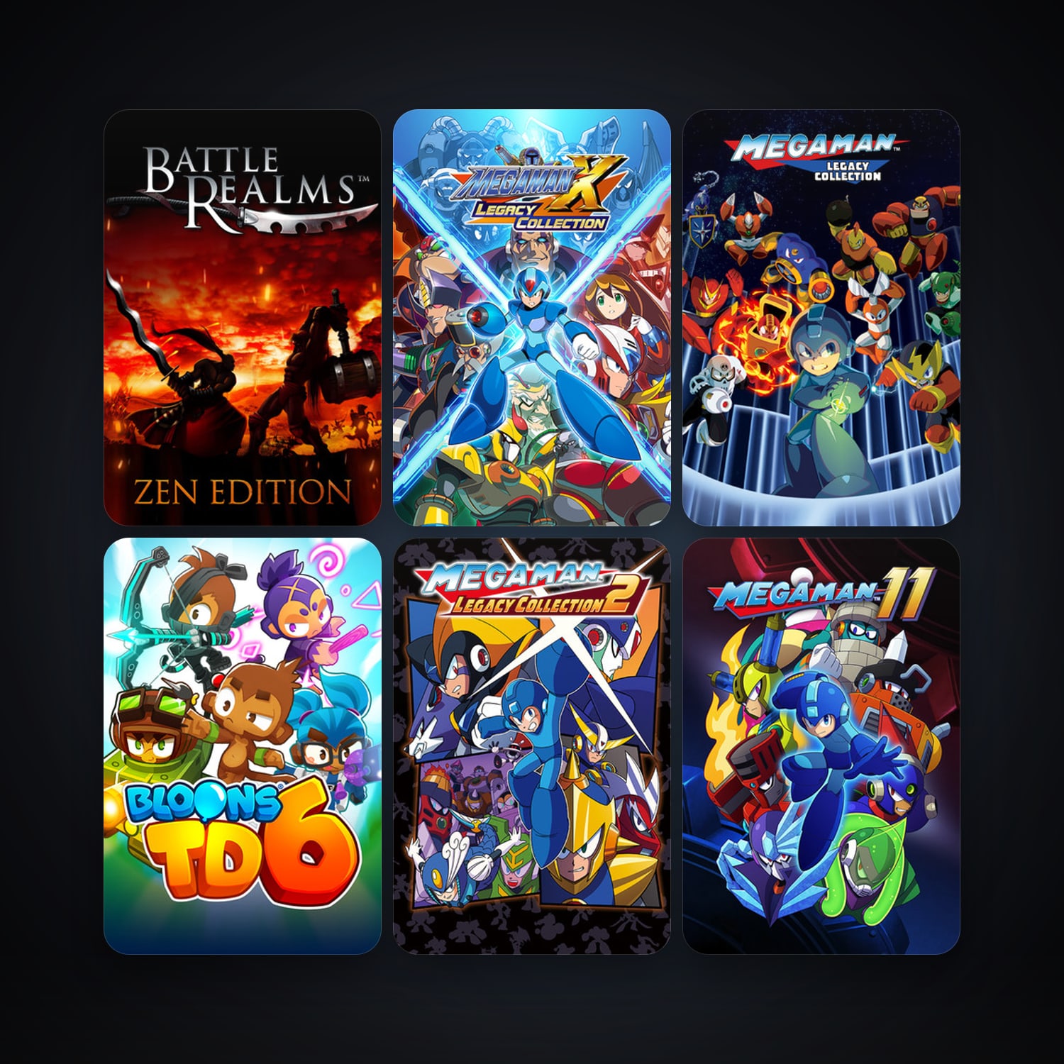 Cuphead + Mega Man Legacy Collection, 24 games, clean — HabibiAccounts