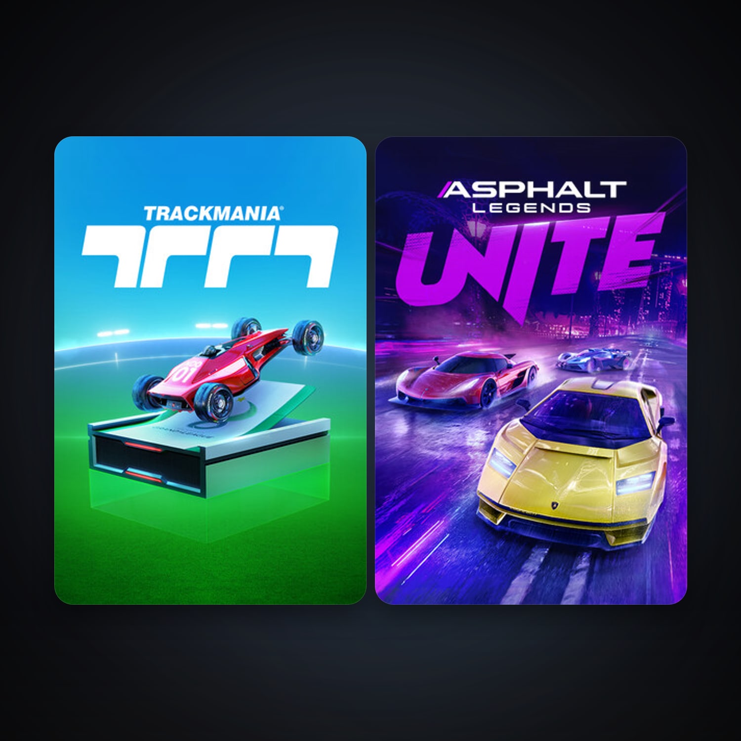Asphalt Legends Unite + Trackmania, 6 games, clean — HabibiAccounts