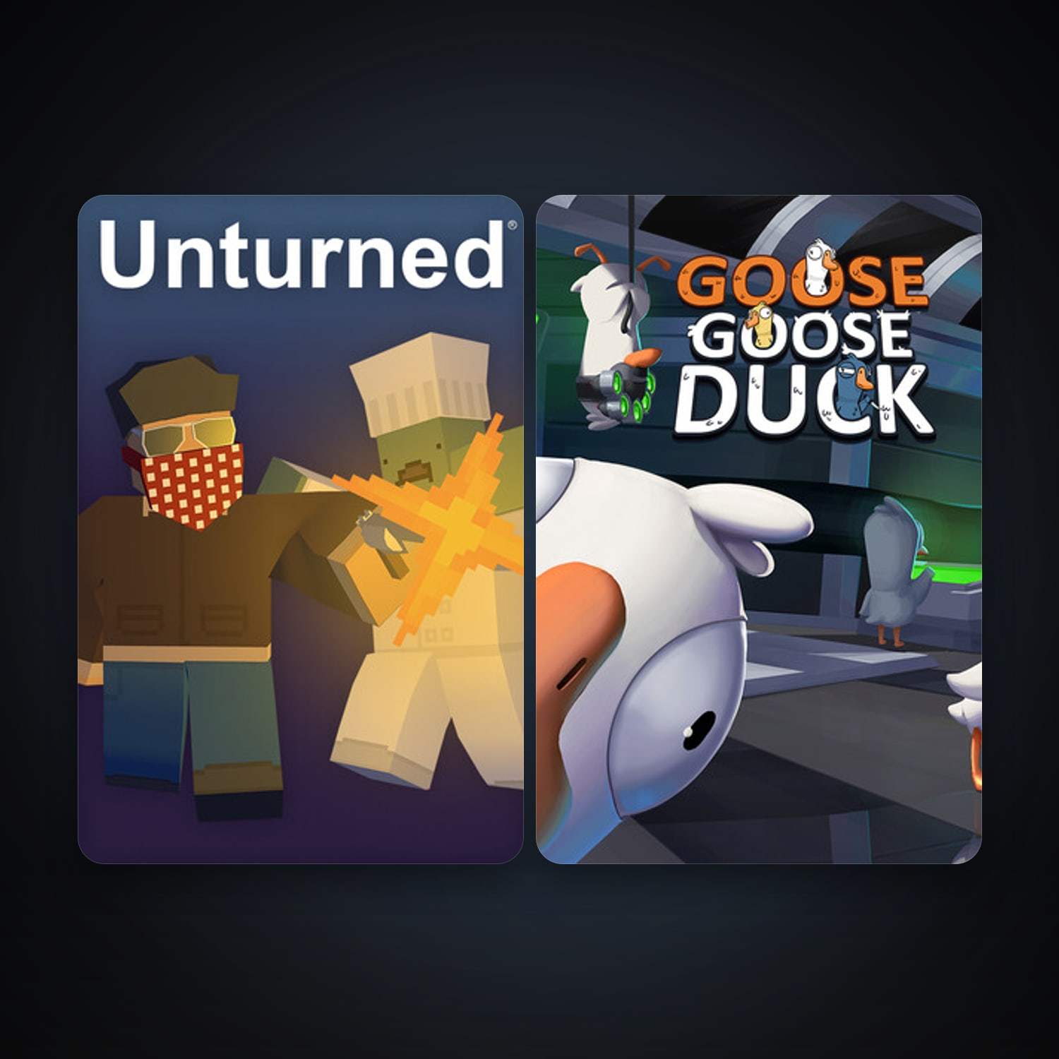 Unturned + Goose Goose Duck, 4 games, clean — HabibiAccounts