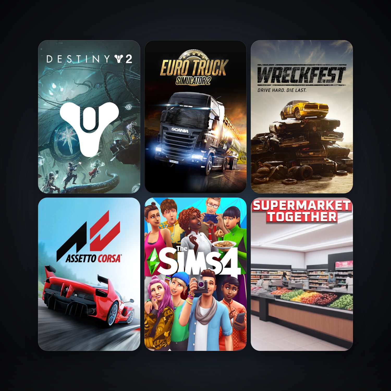 Euro Truck Simulator 2 + Next Car Game: Wreckfest, 16 games, clean — HabibiAccounts