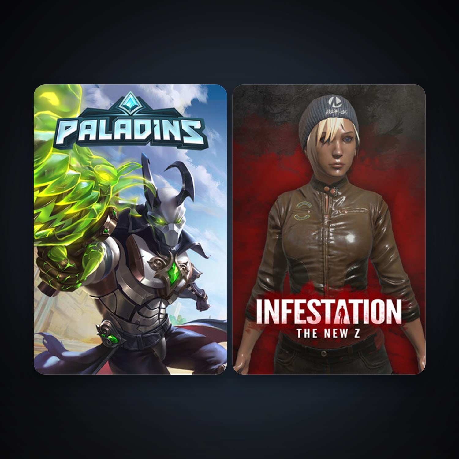 Paladins + Infestation: The New Z, 2 games, clean — HabibiAccounts