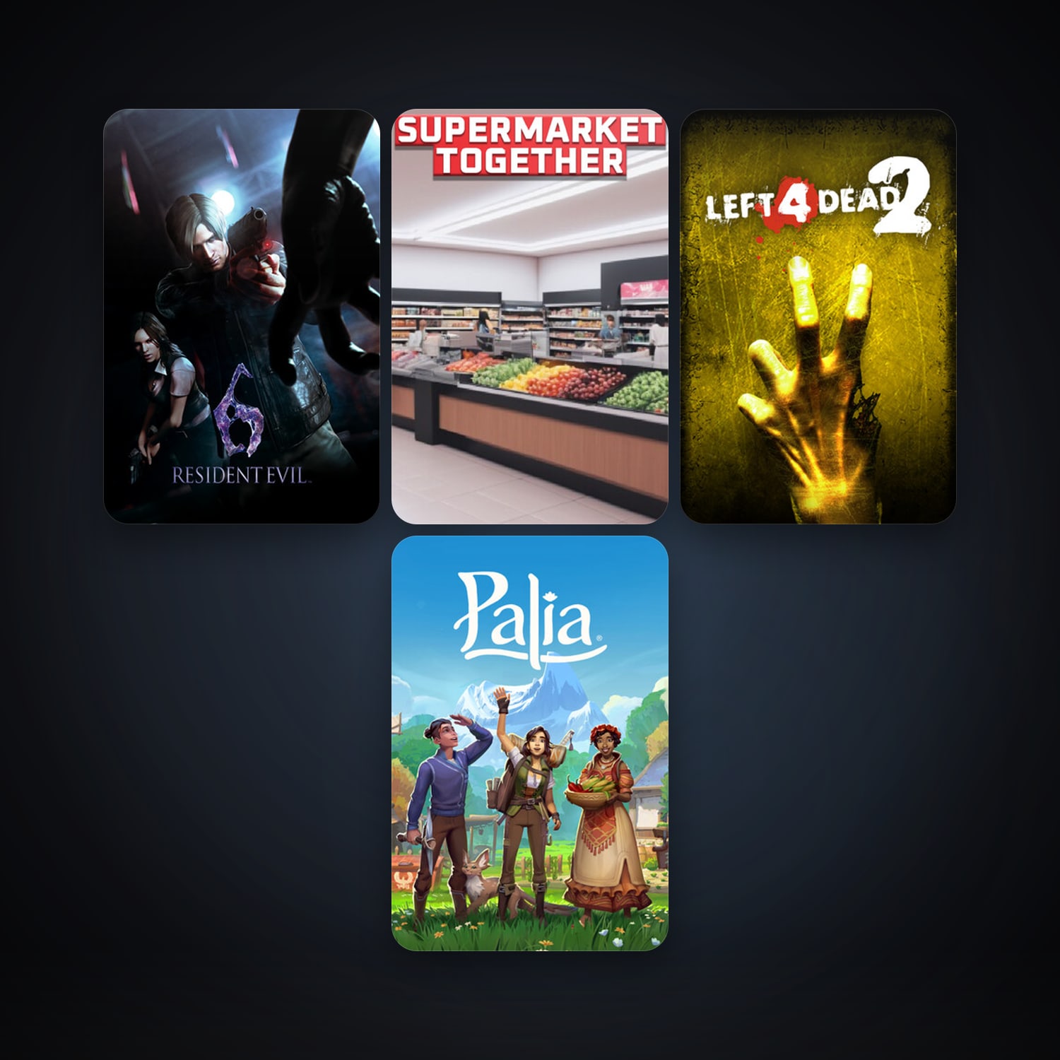 Left 4 Dead 2 + Resident Evil 6, 12 games, clean — HabibiAccounts